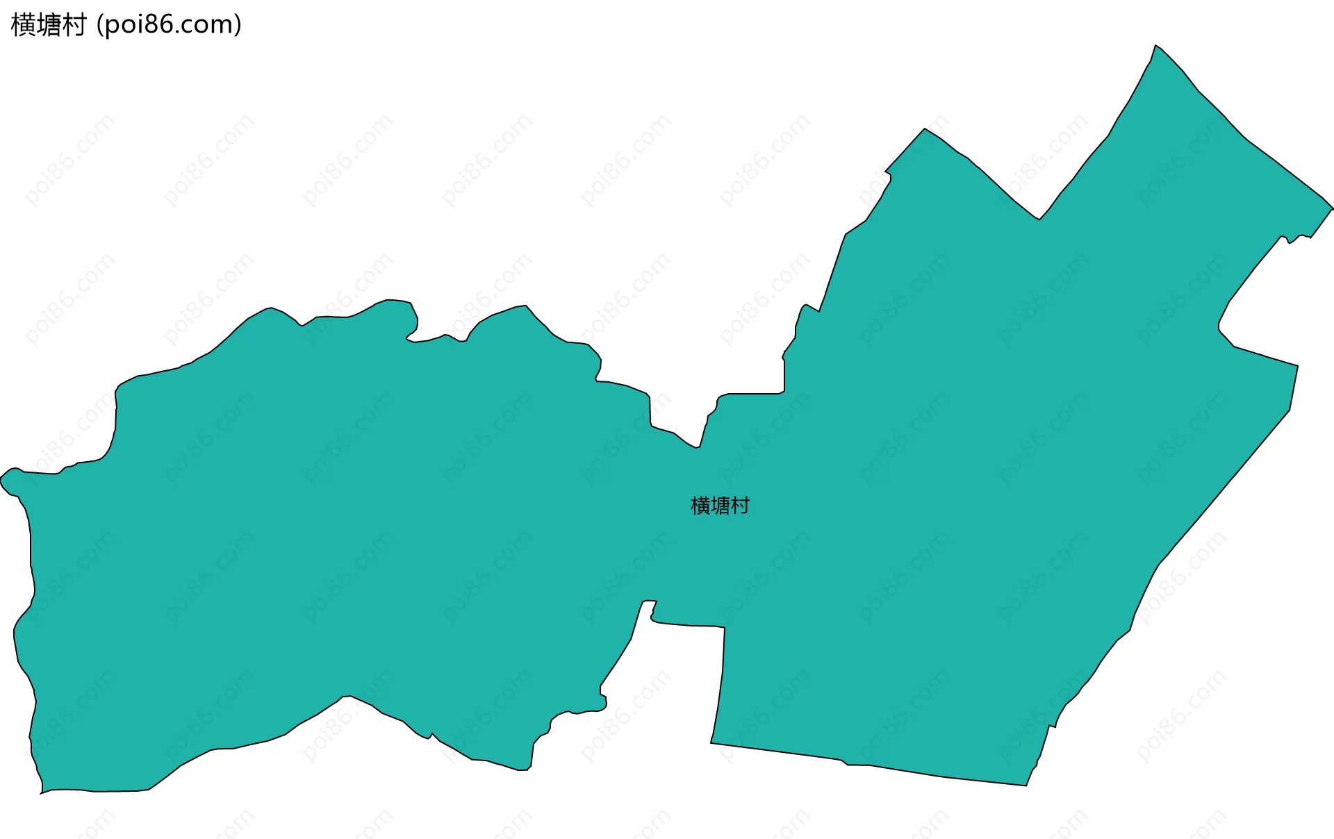 横塘村边界地图