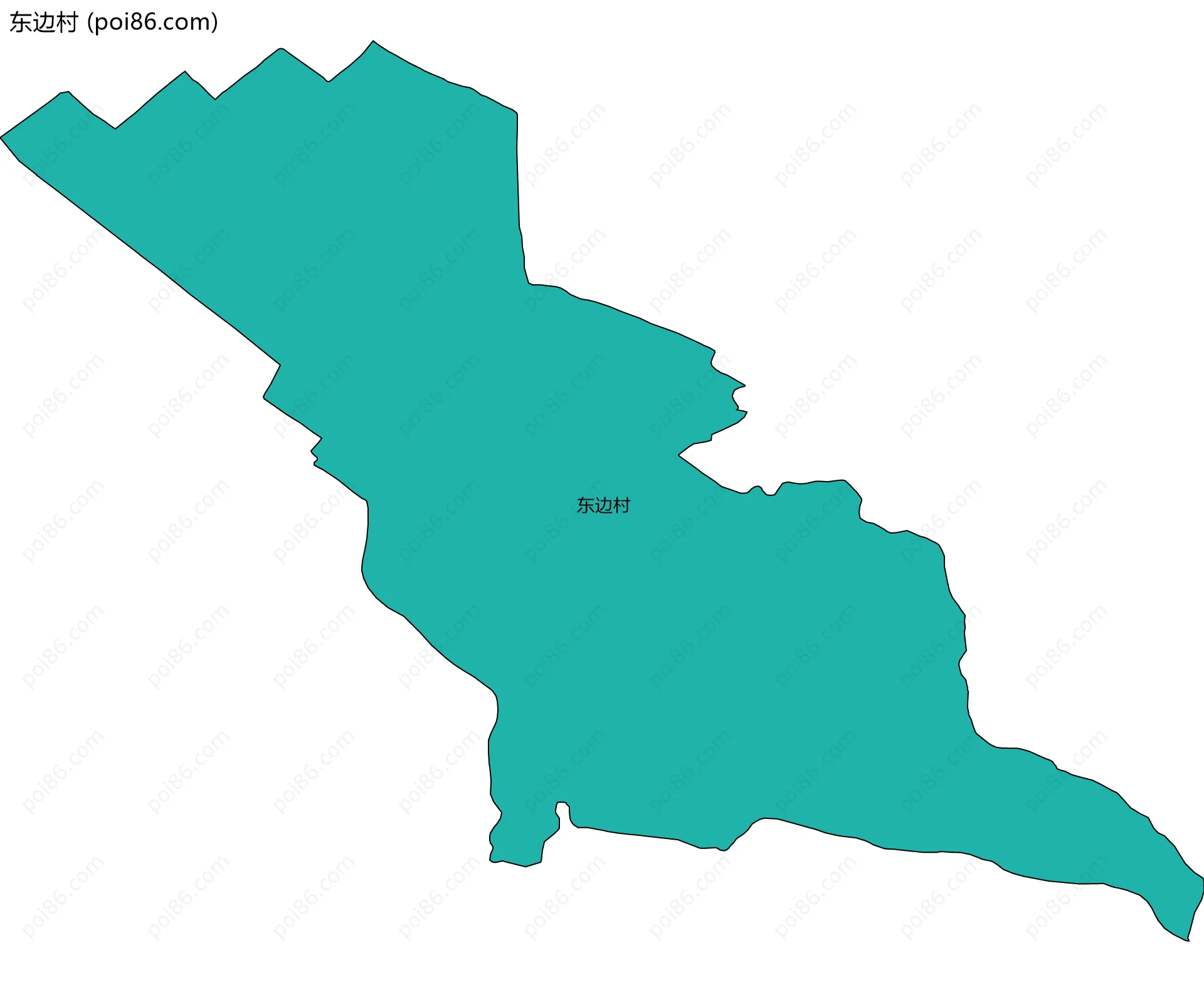 东边村边界地图