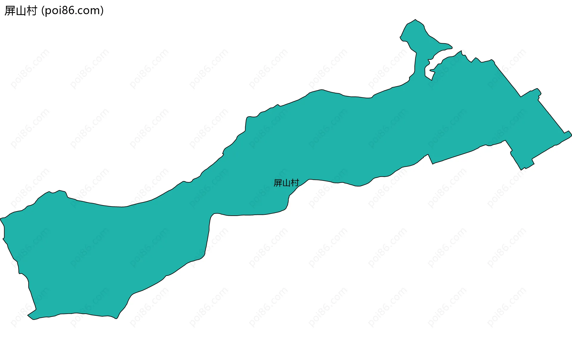 屏山村边界地图