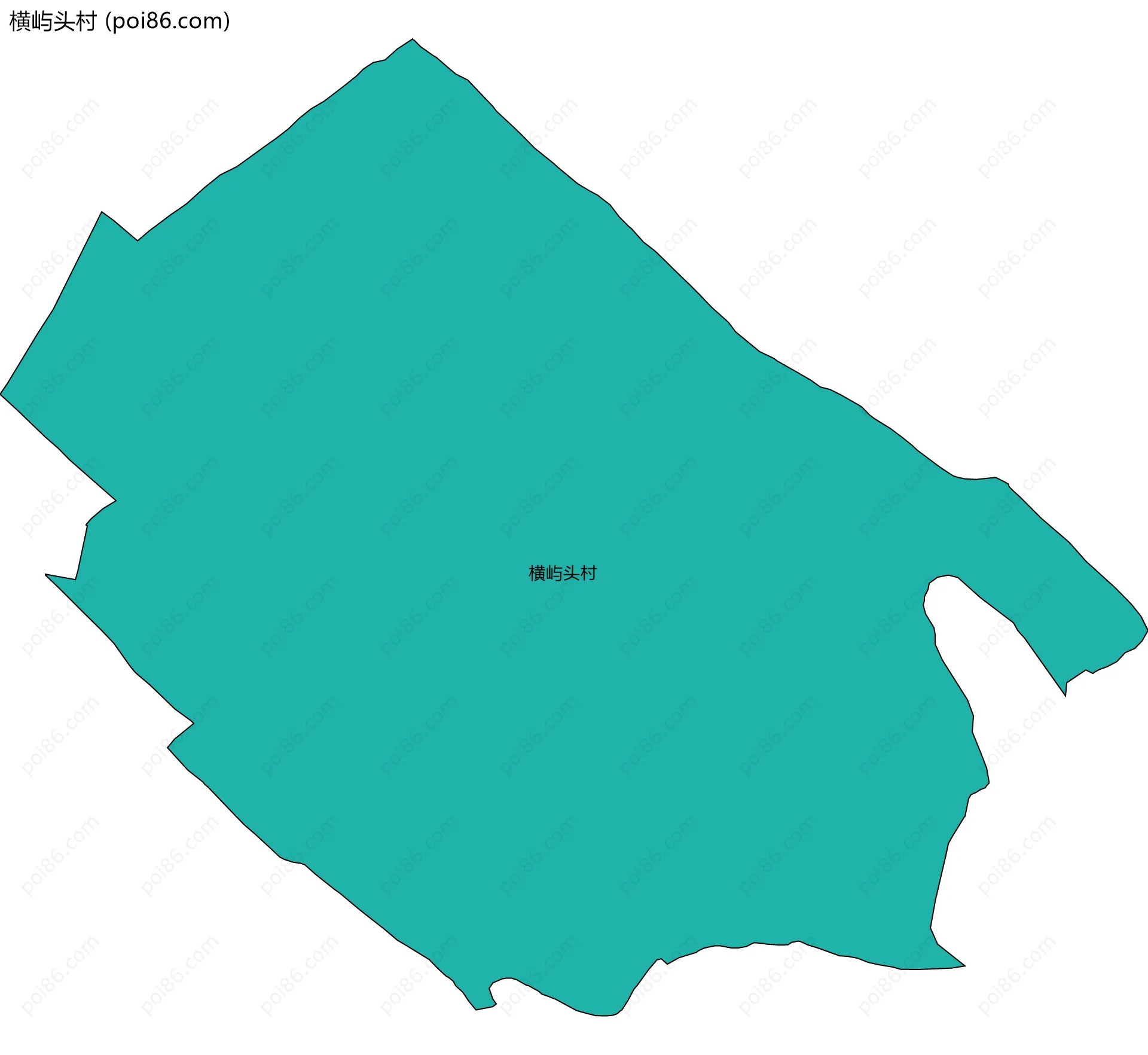 横屿头村边界地图