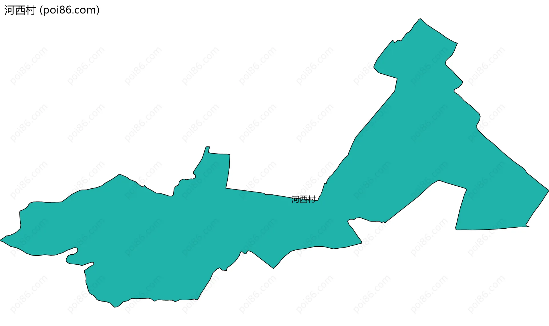 河西村边界地图