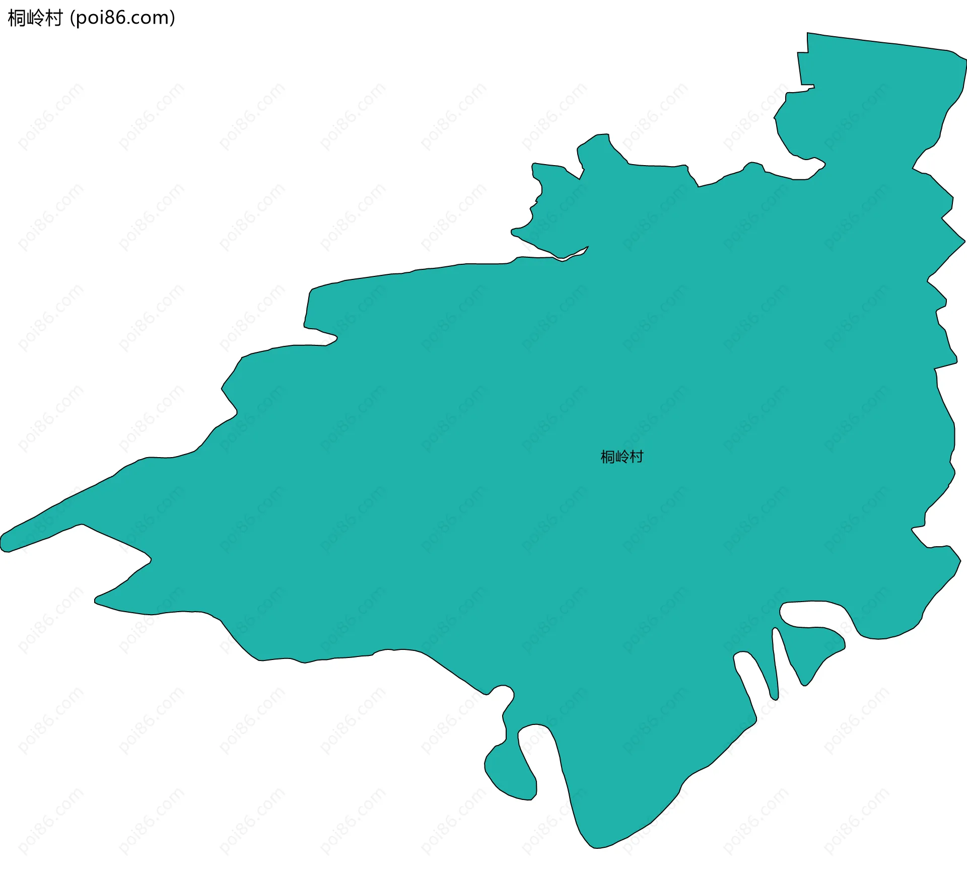 桐岭村边界地图