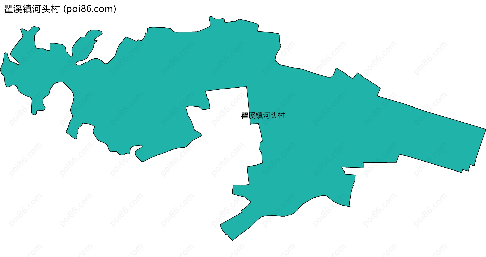 瞿溪镇河头村边界地图