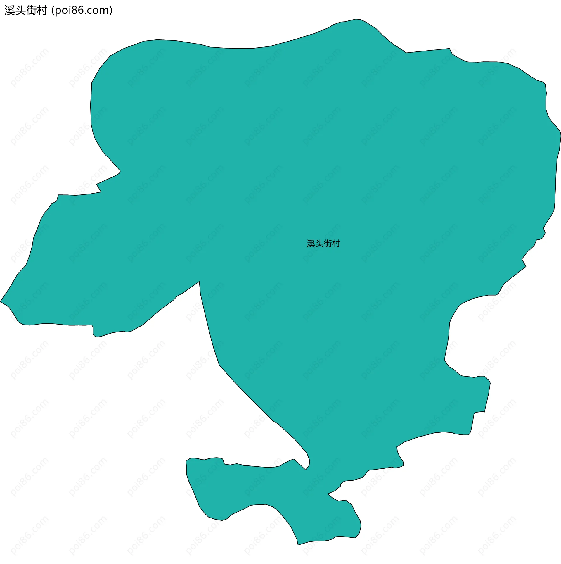 溪头街村边界地图