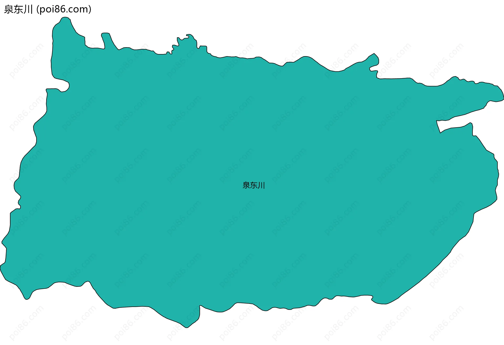 泉东川边界地图