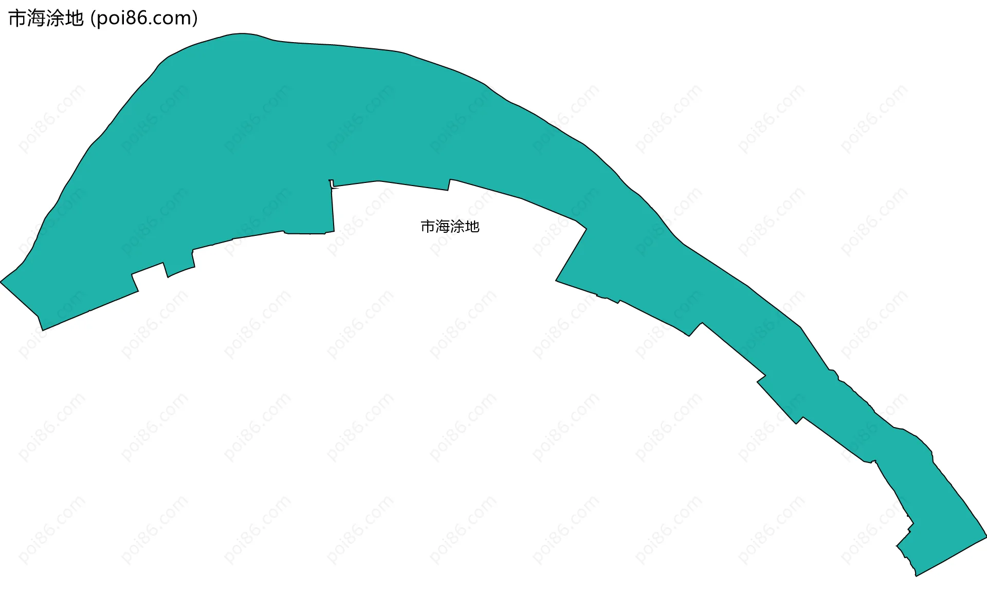 市海涂地边界地图