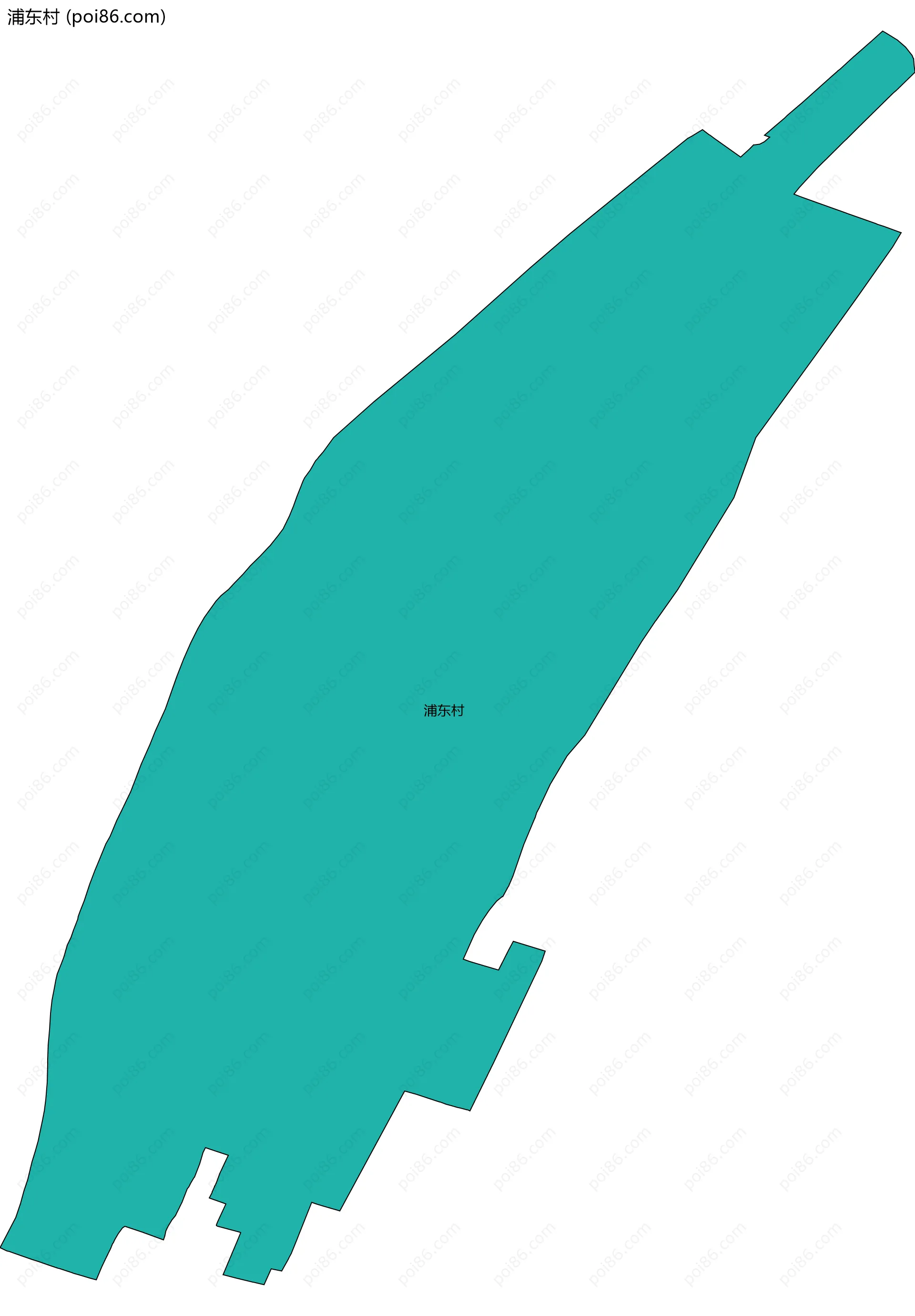 浦东村边界地图