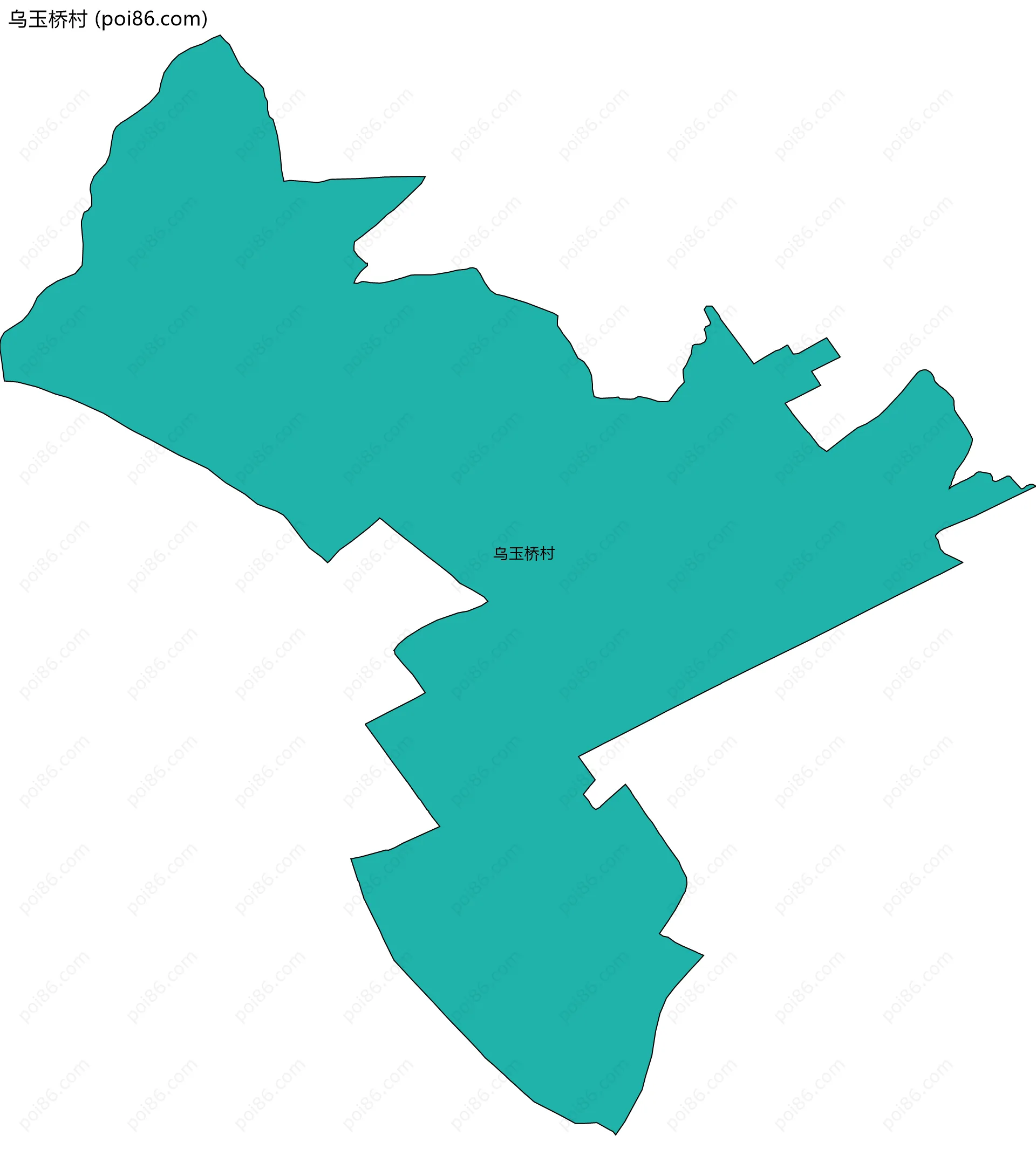 乌玉桥村边界地图