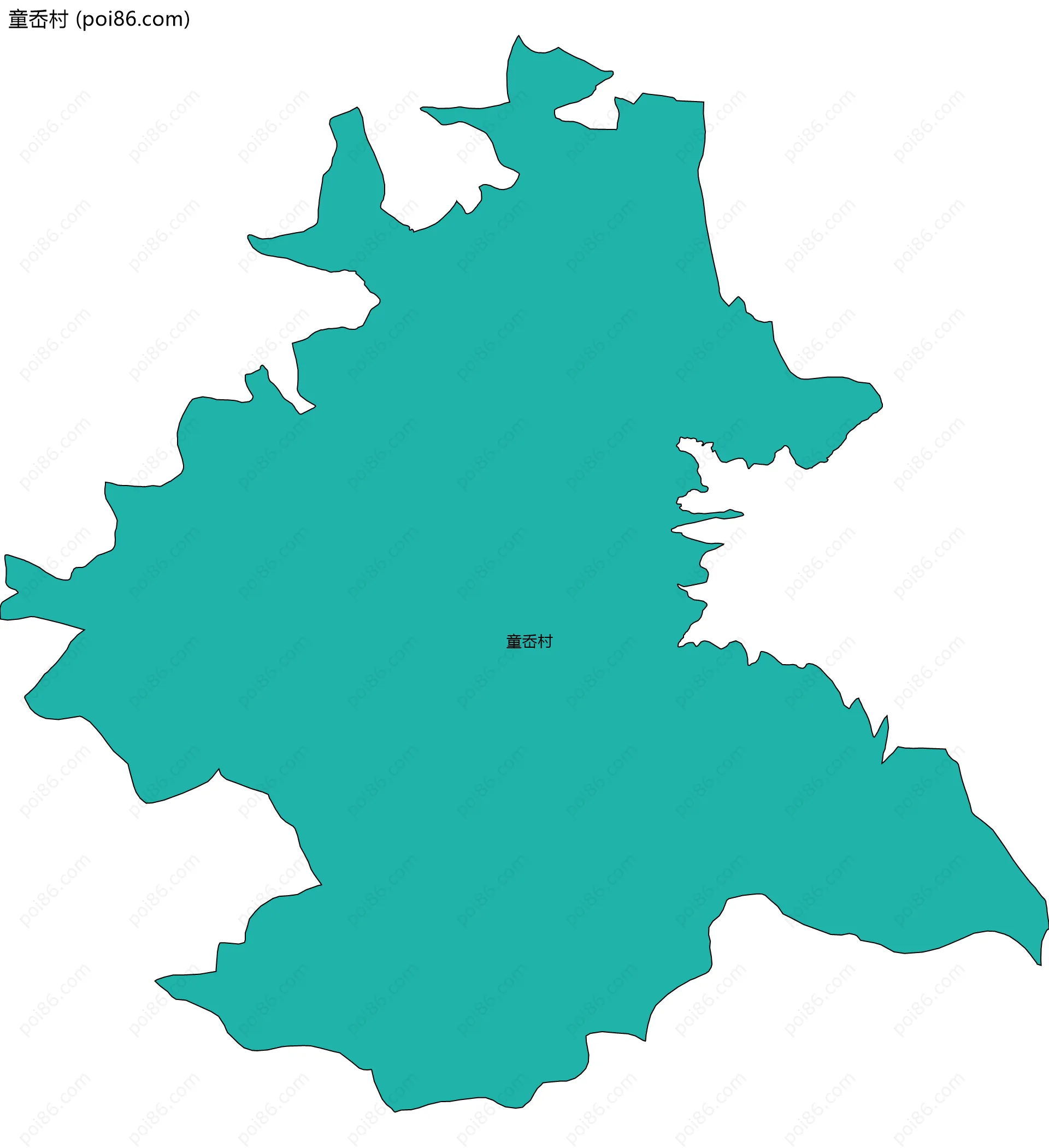 童岙村边界地图