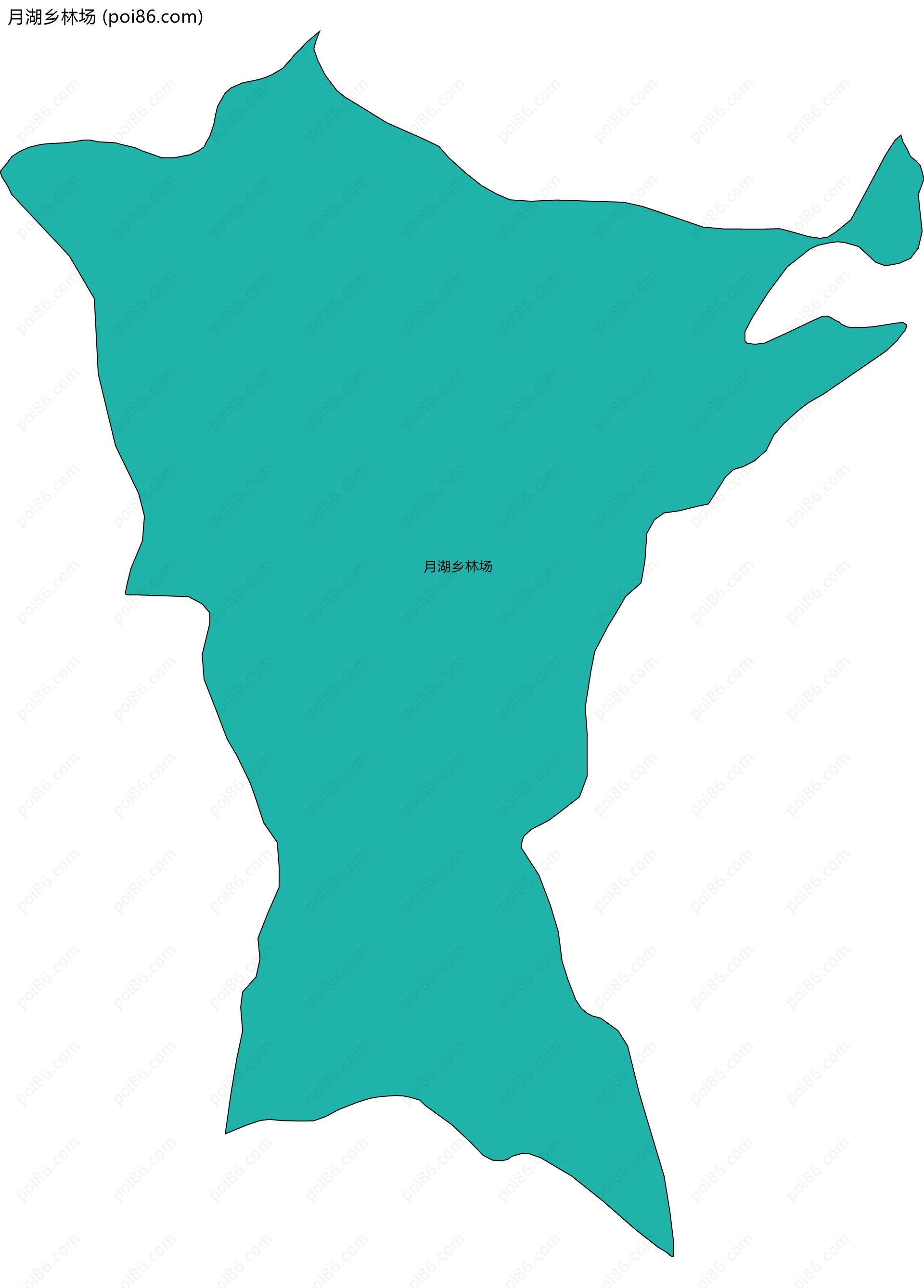 月湖乡林场边界地图