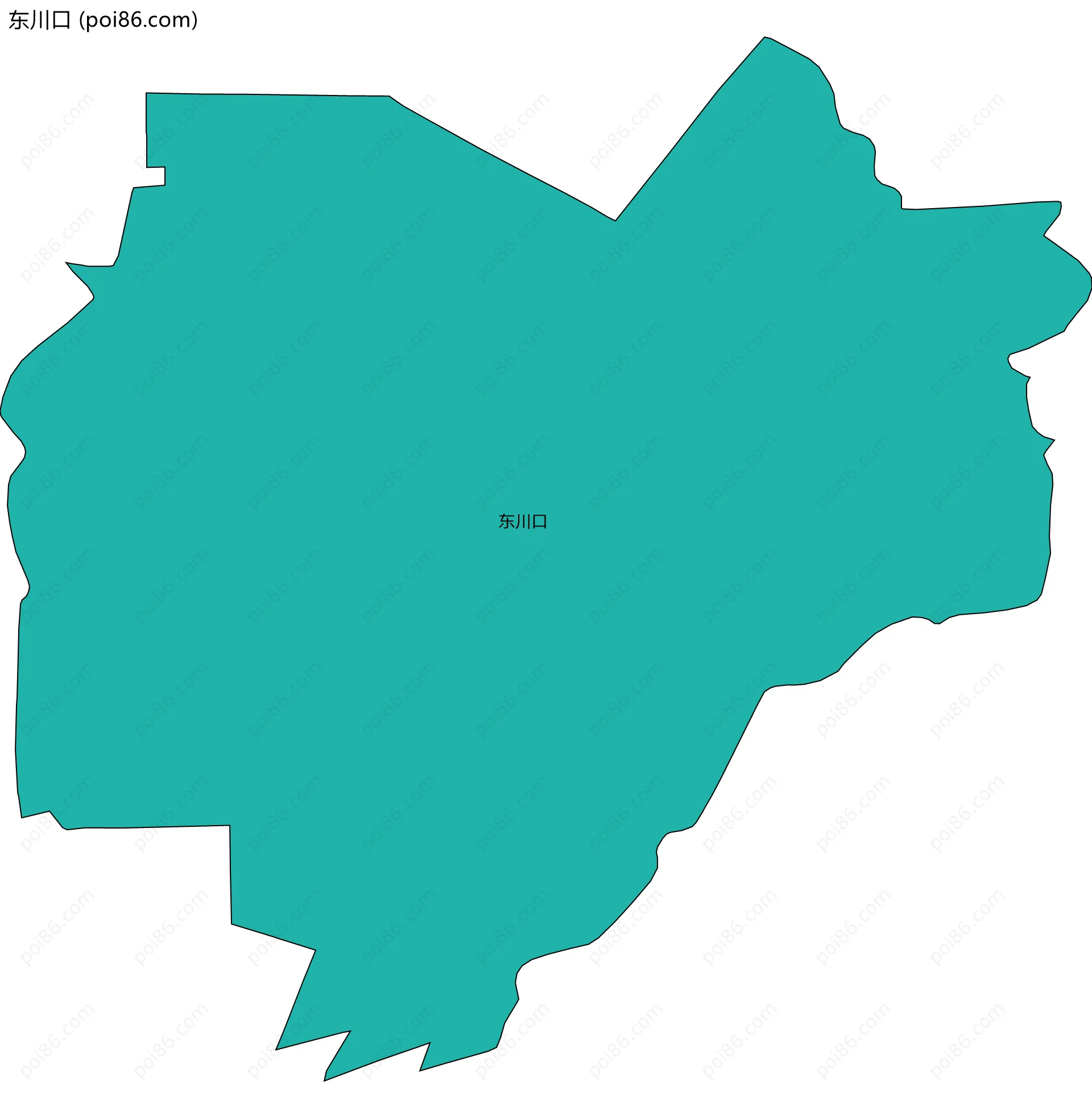 东川口边界地图