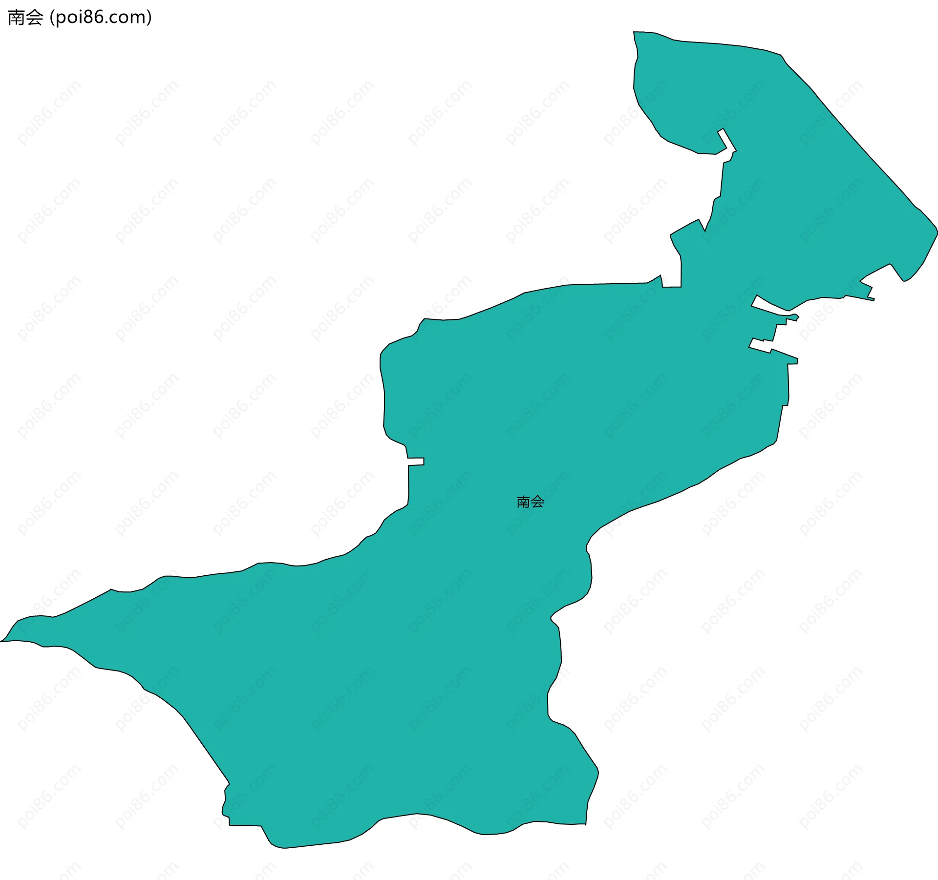 南会边界地图