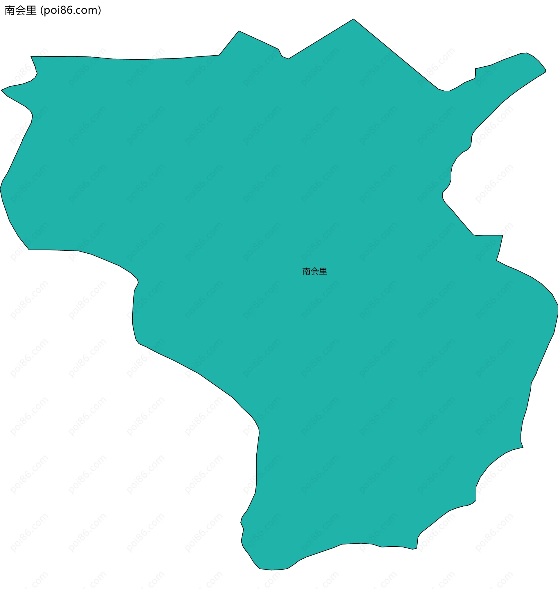 南会里边界地图