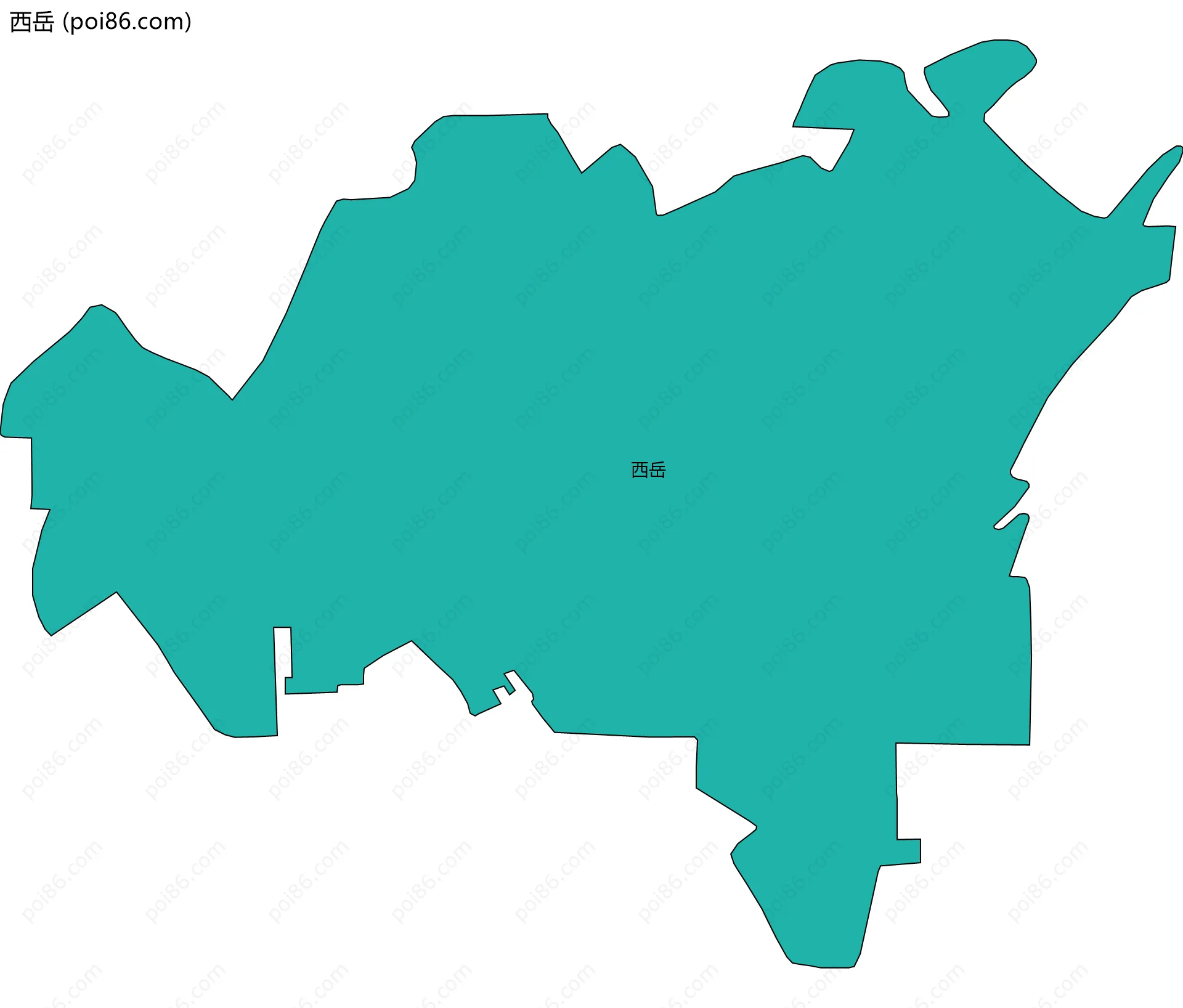 西岳边界地图