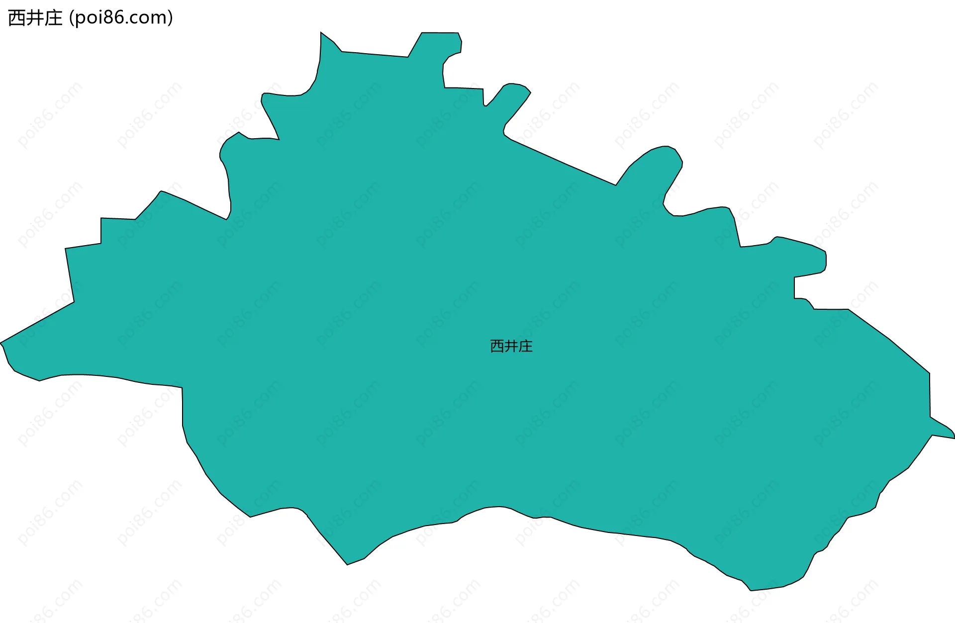 西井庄边界地图
