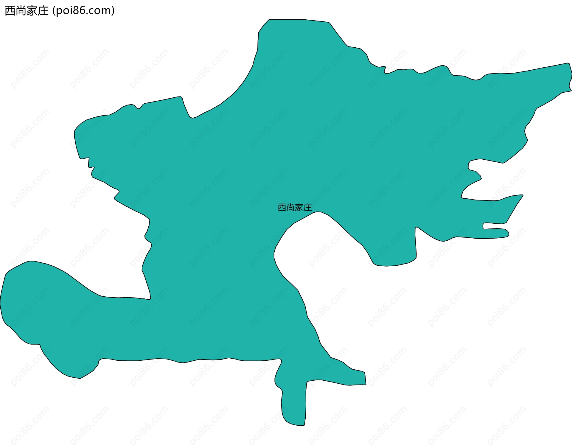 西尚家庄边界地图