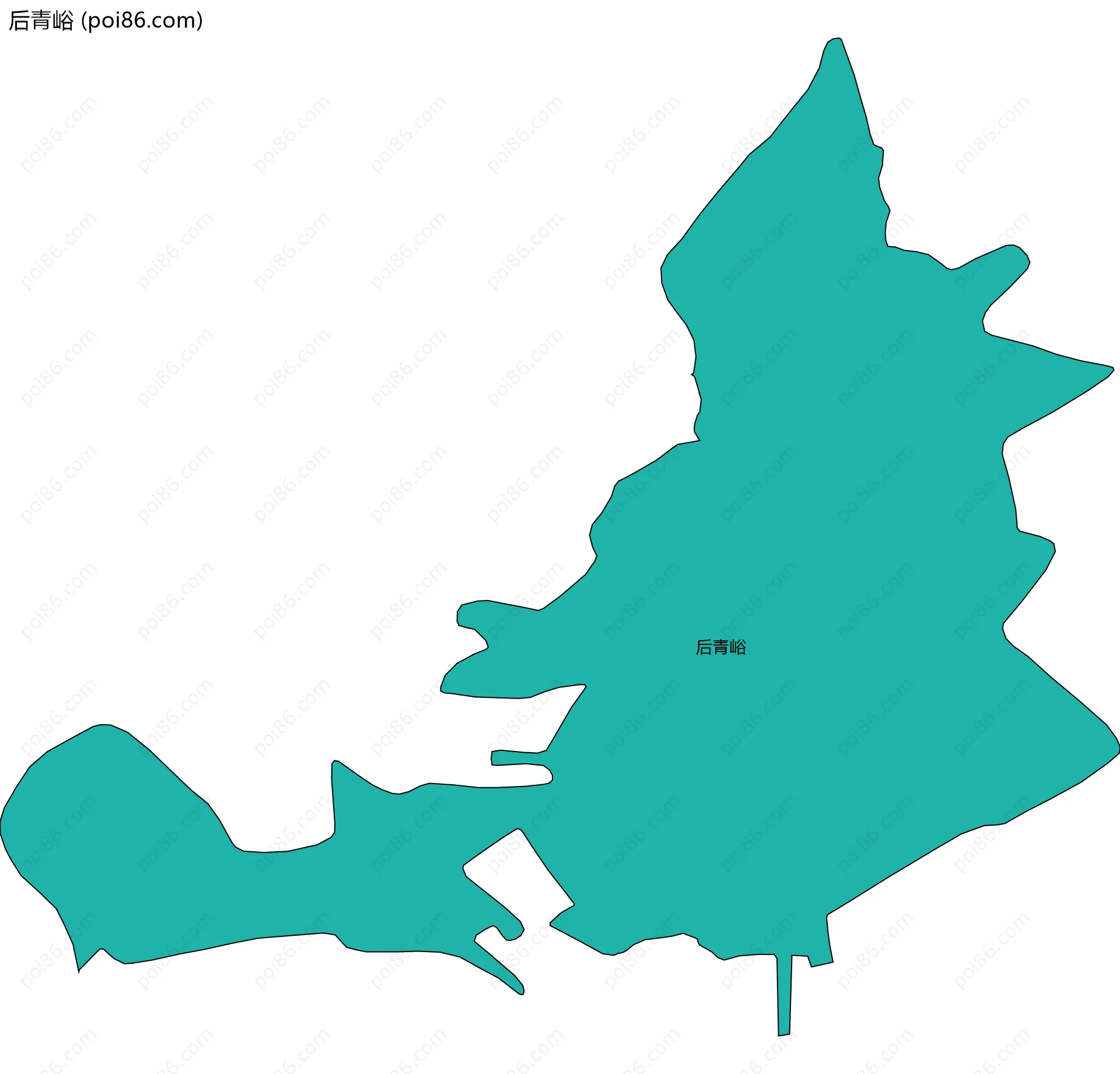 后青峪边界地图