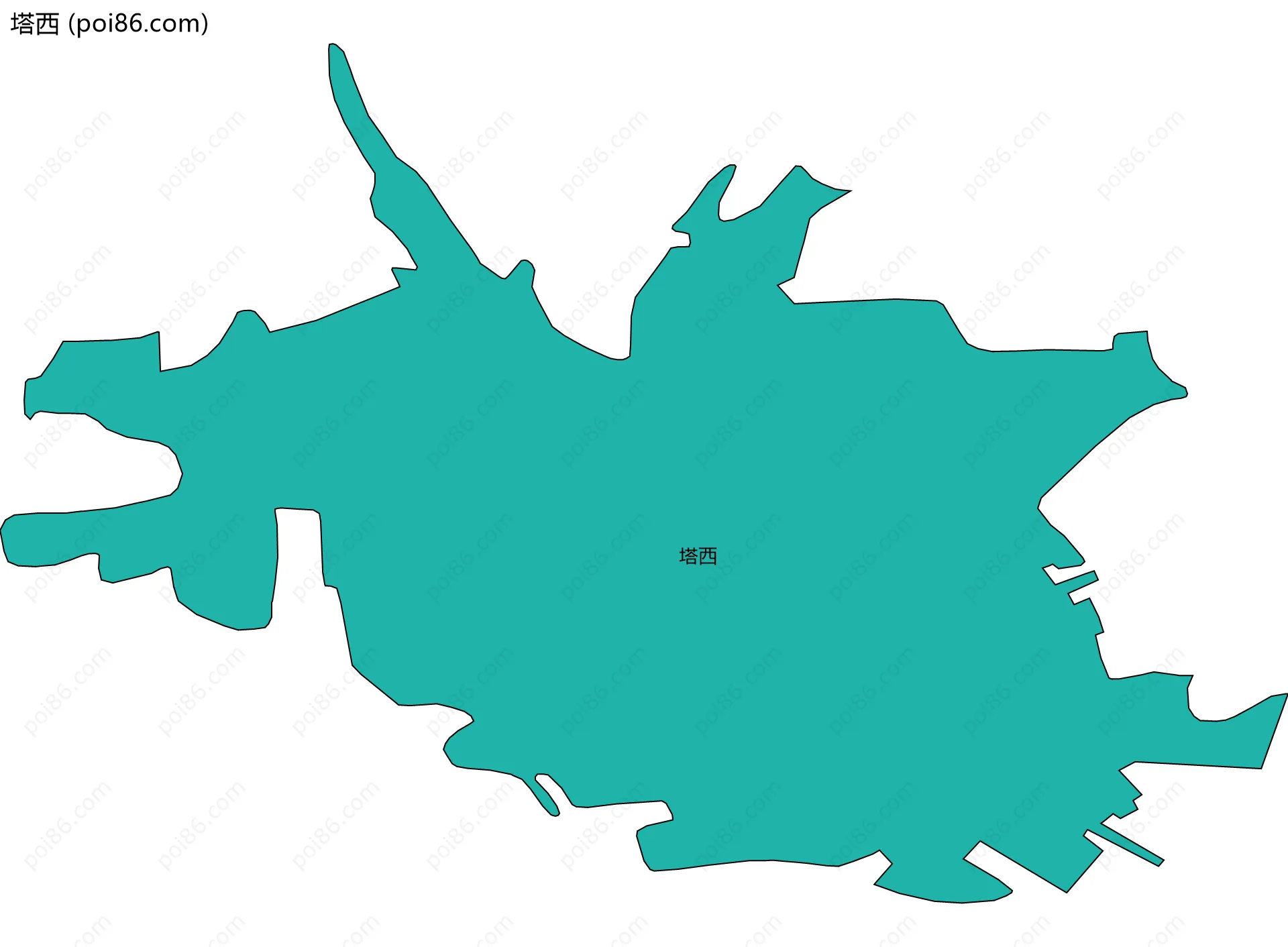 塔西边界地图