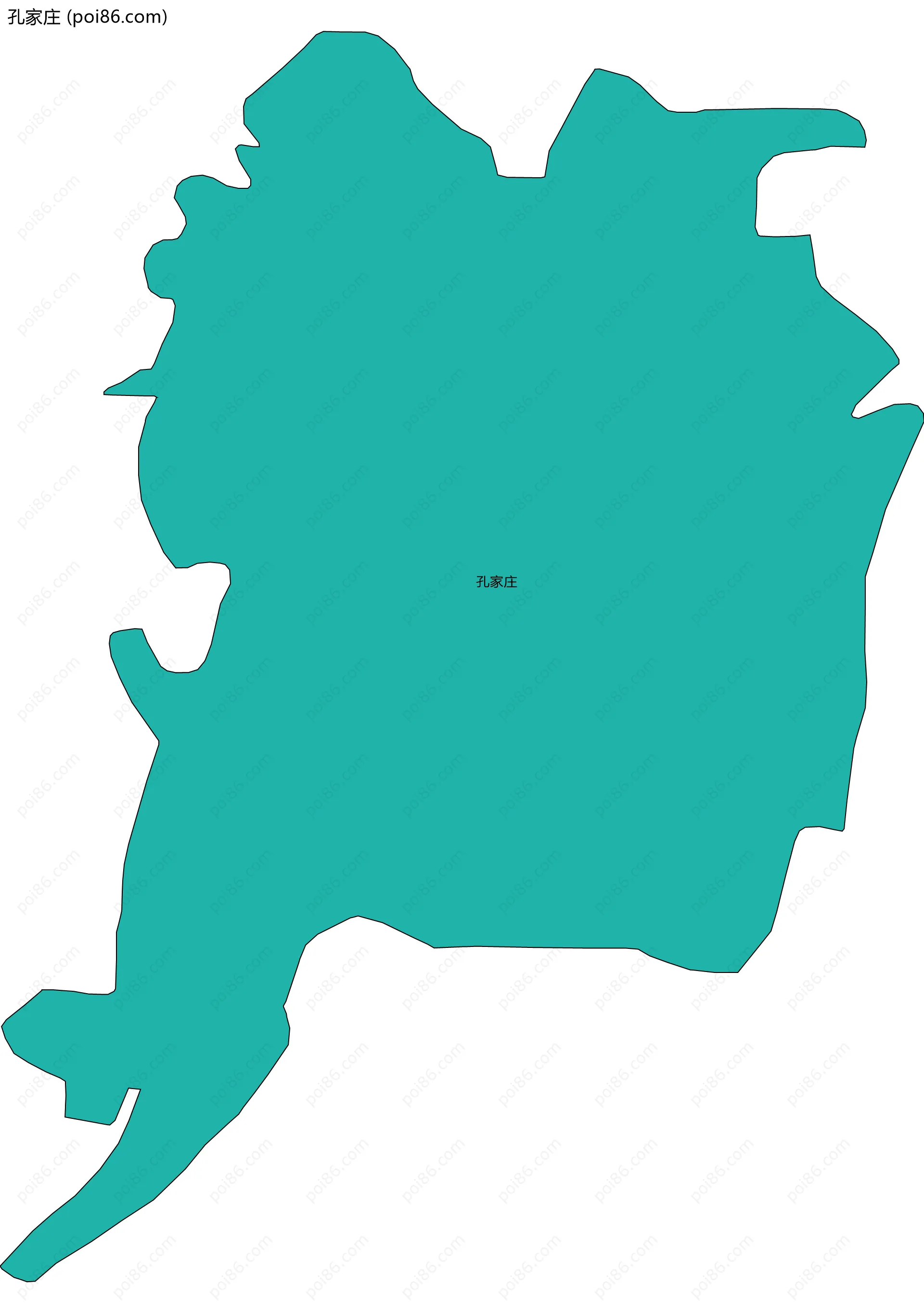 孔家庄边界地图