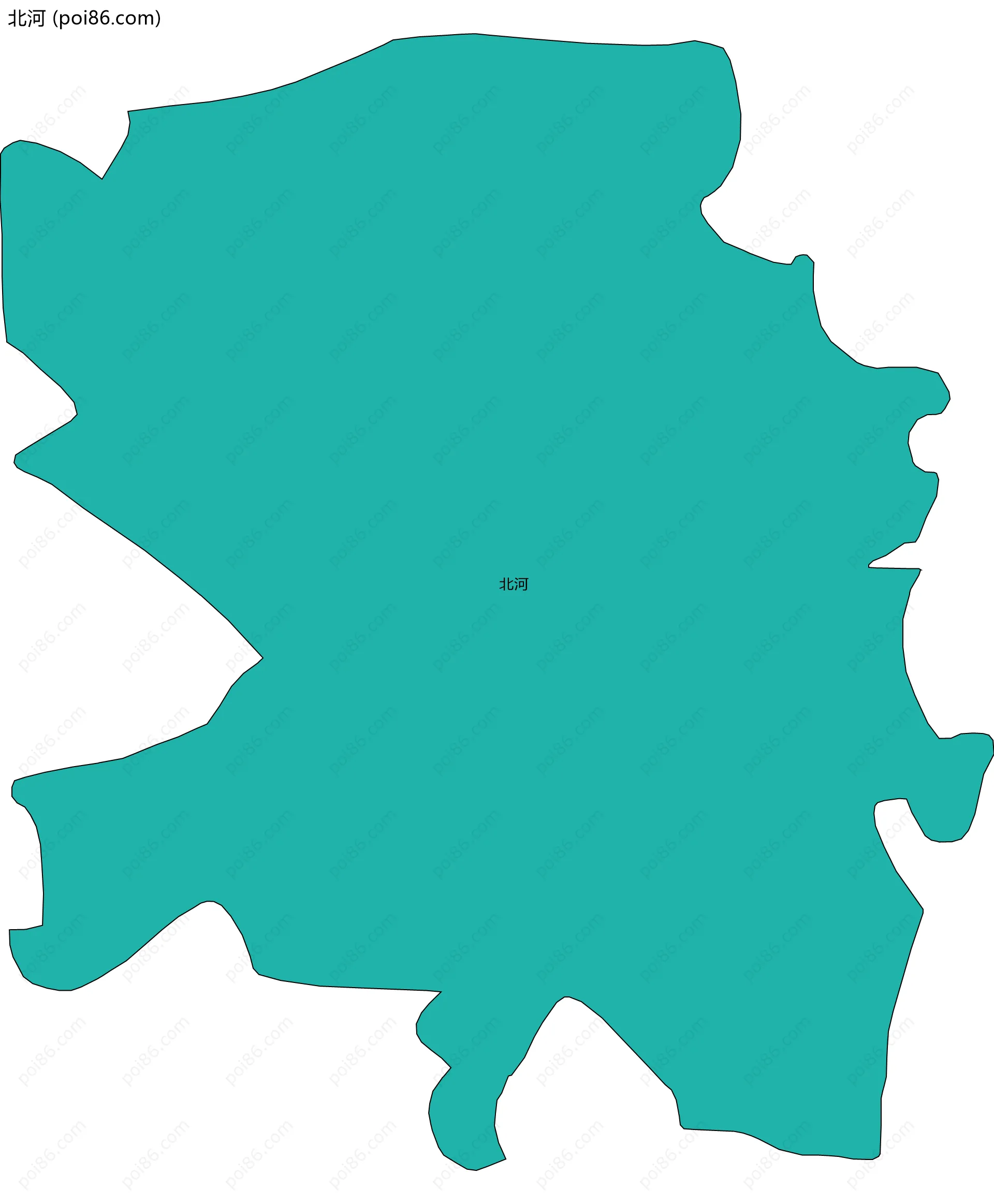 北河边界地图