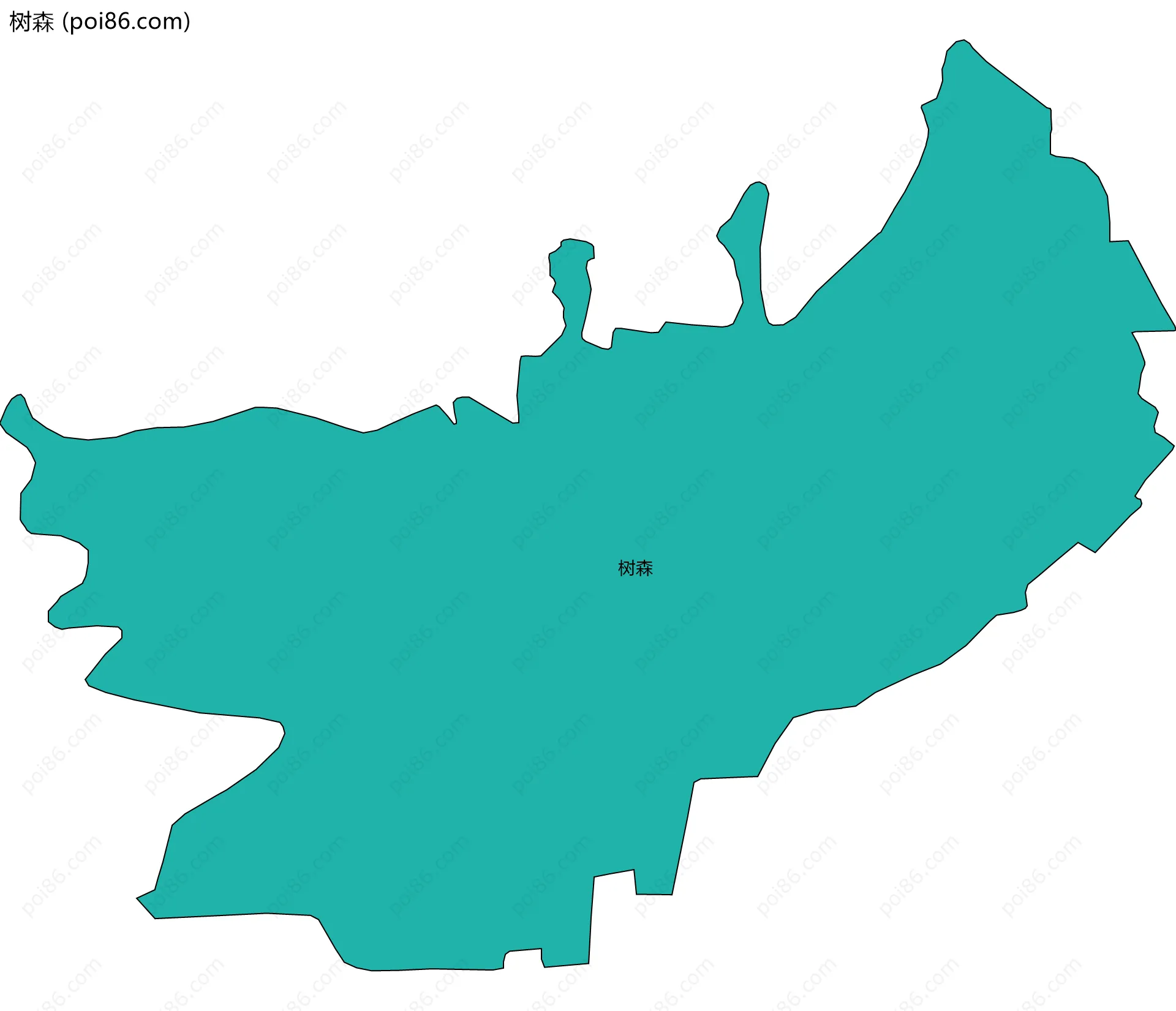 树森边界地图