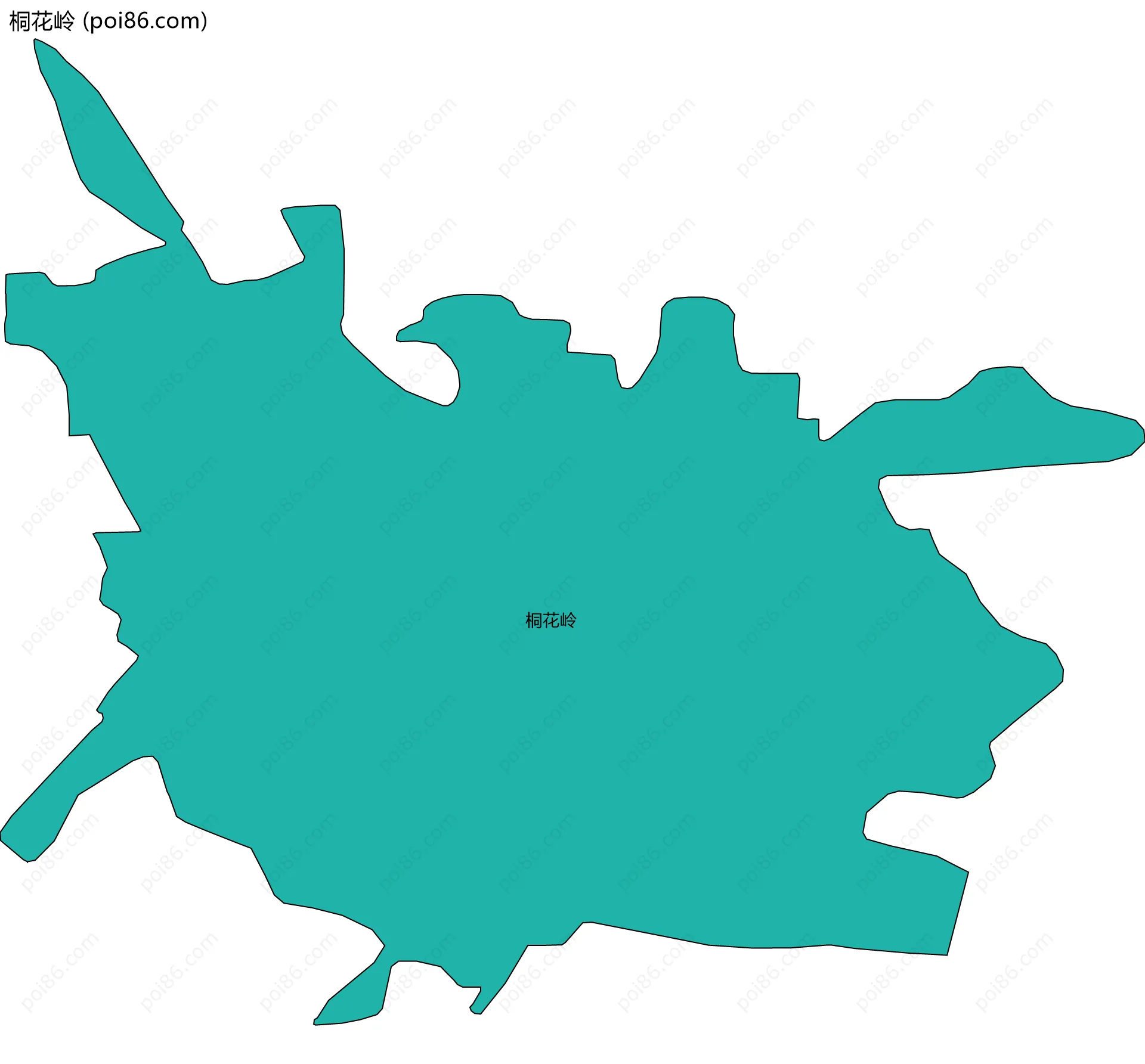 桐花岭边界地图