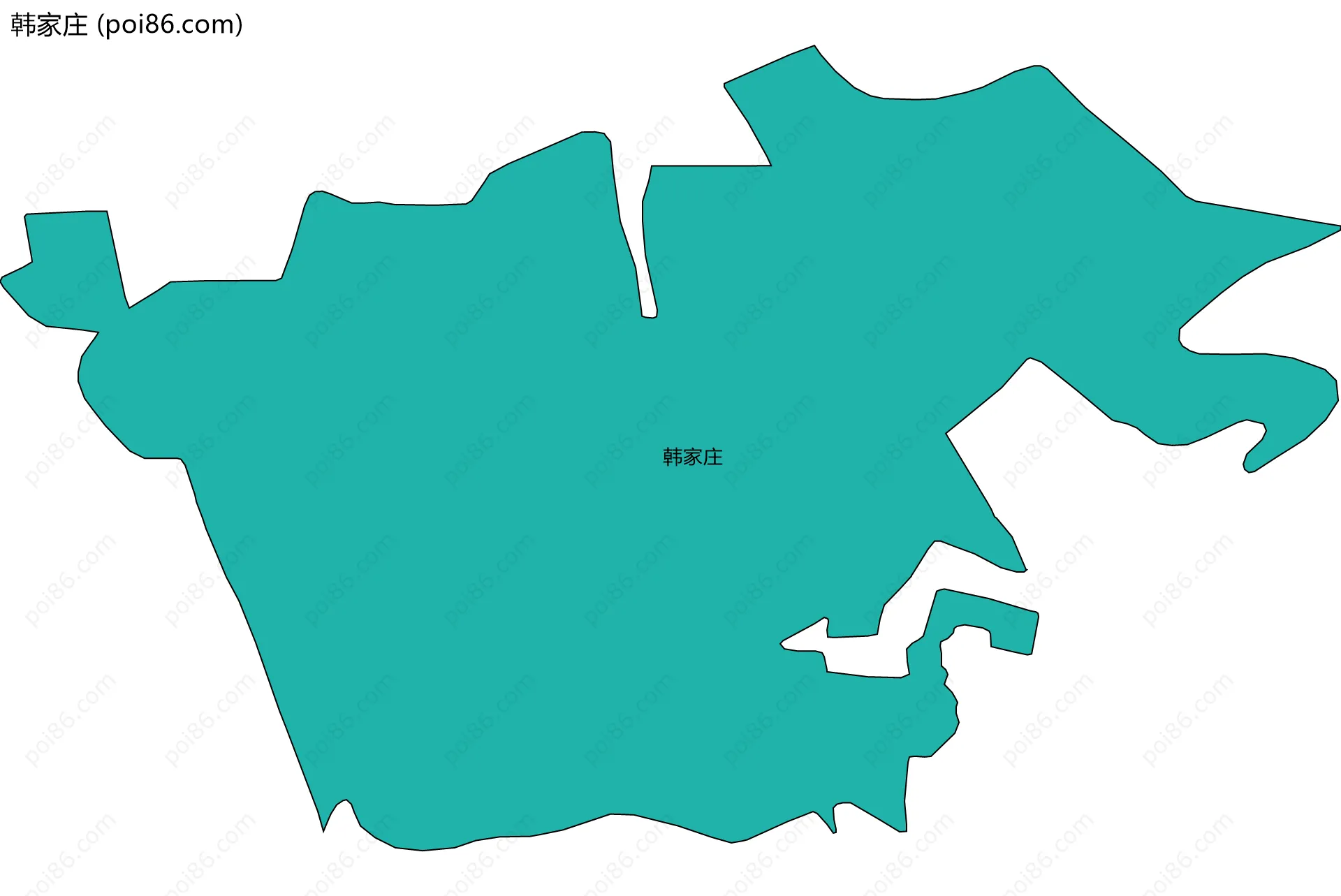韩家庄边界地图