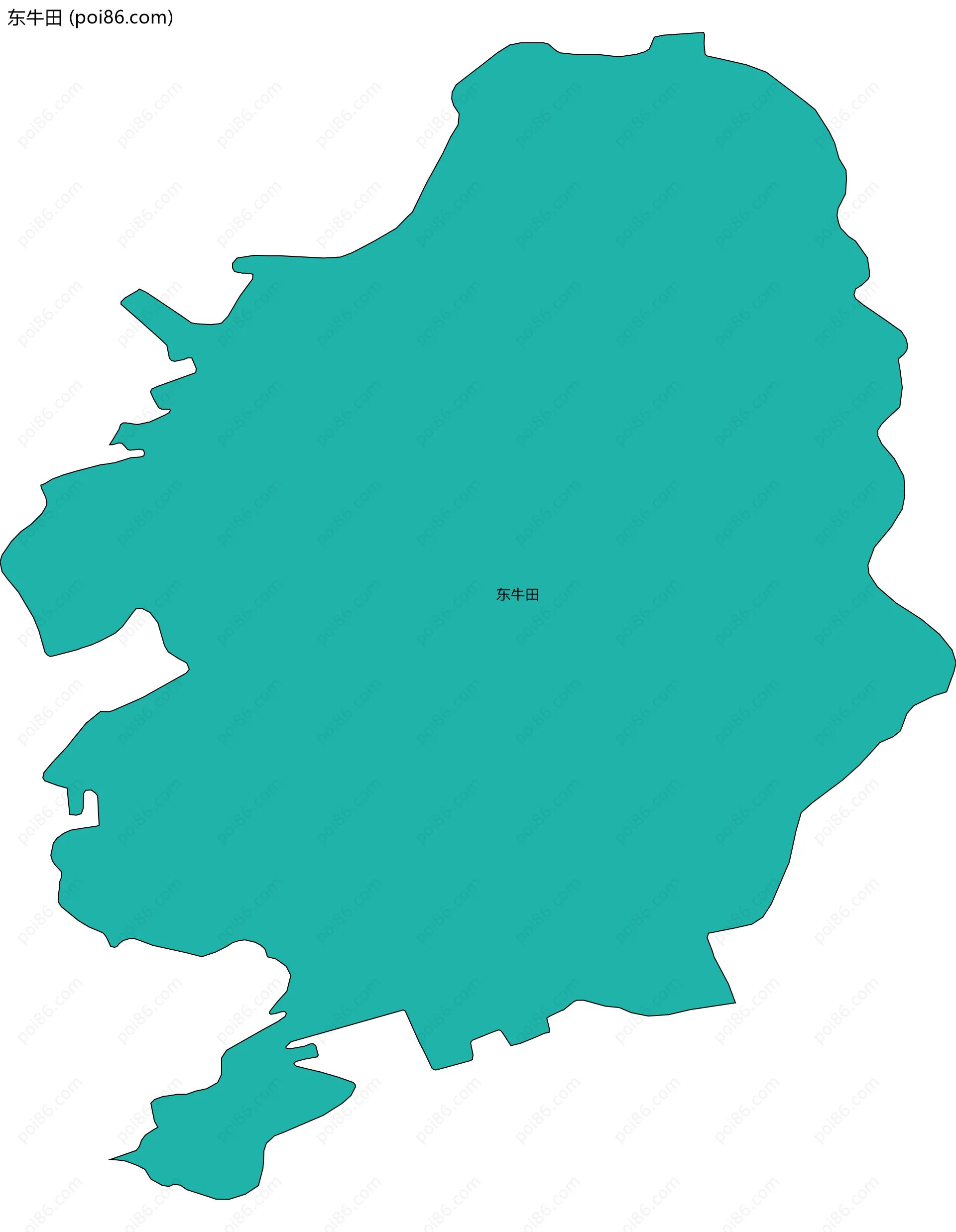 东牛田边界地图