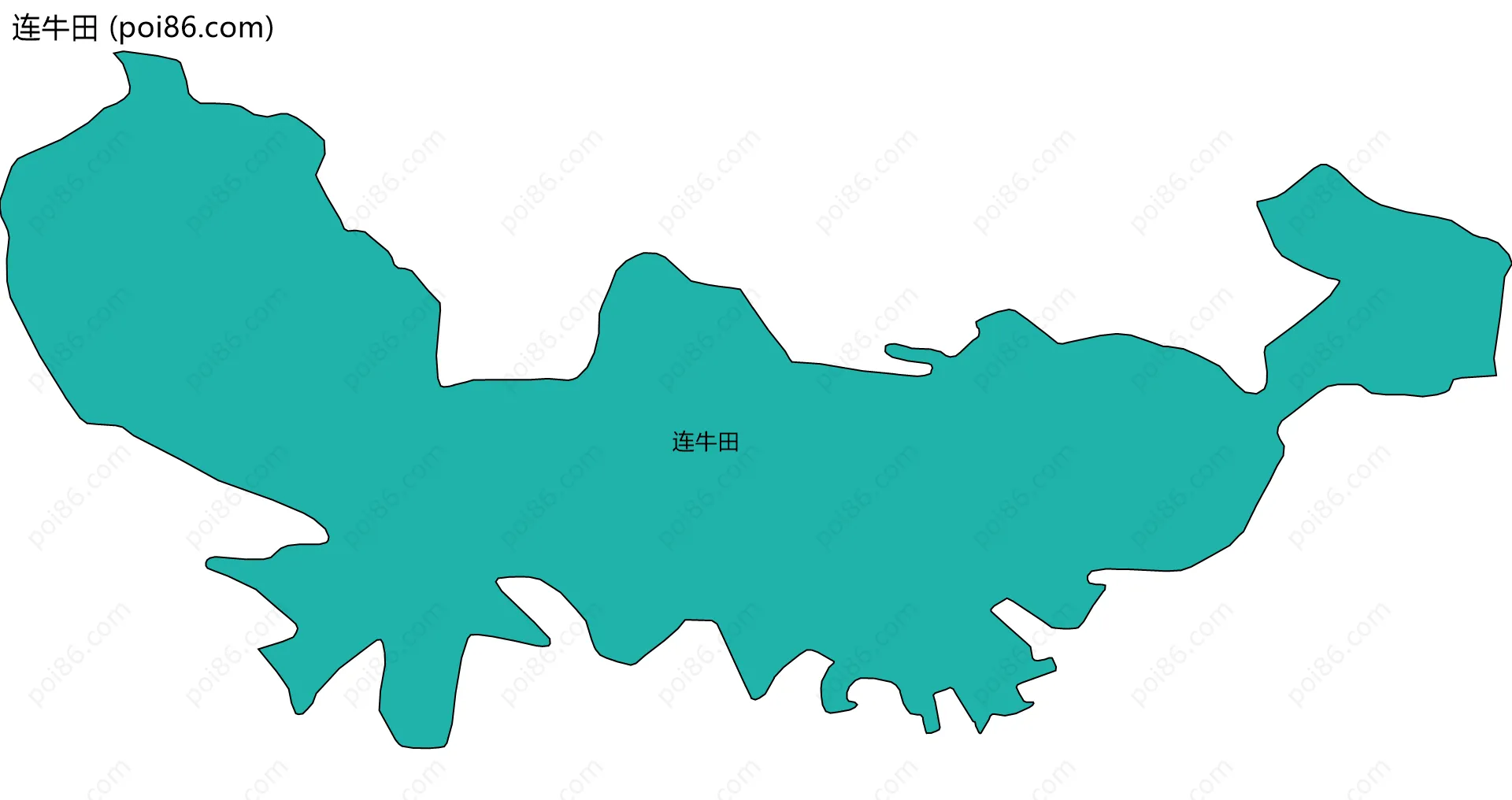 连牛田边界地图