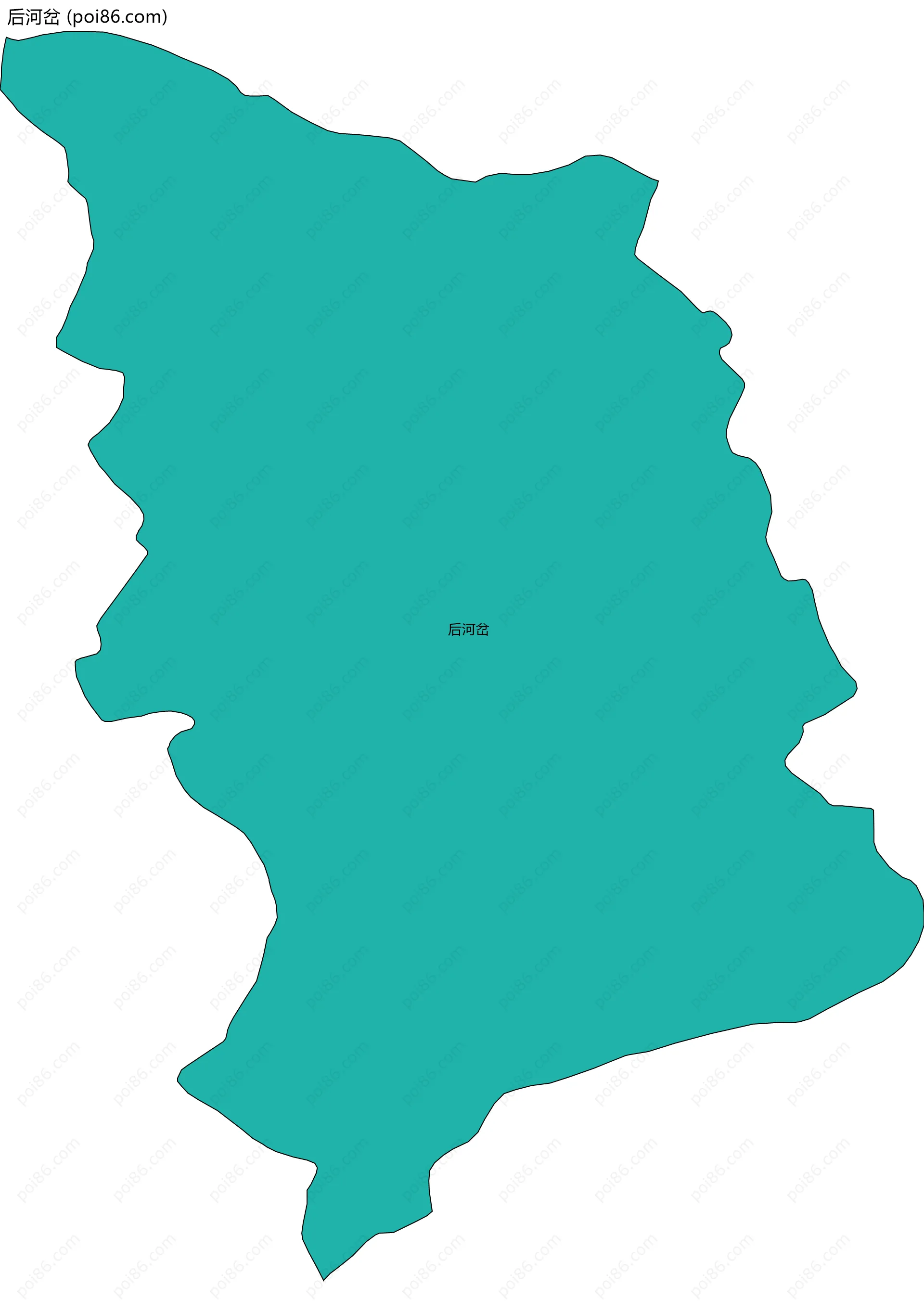 后河岔边界地图