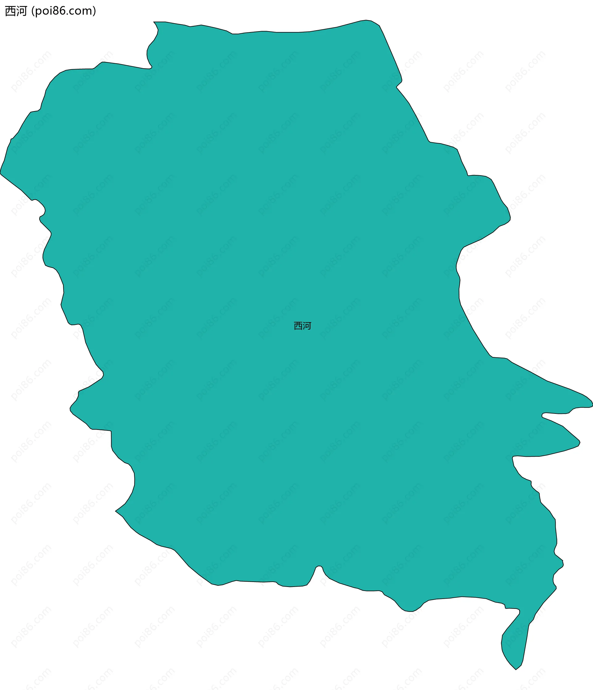 西河边界地图