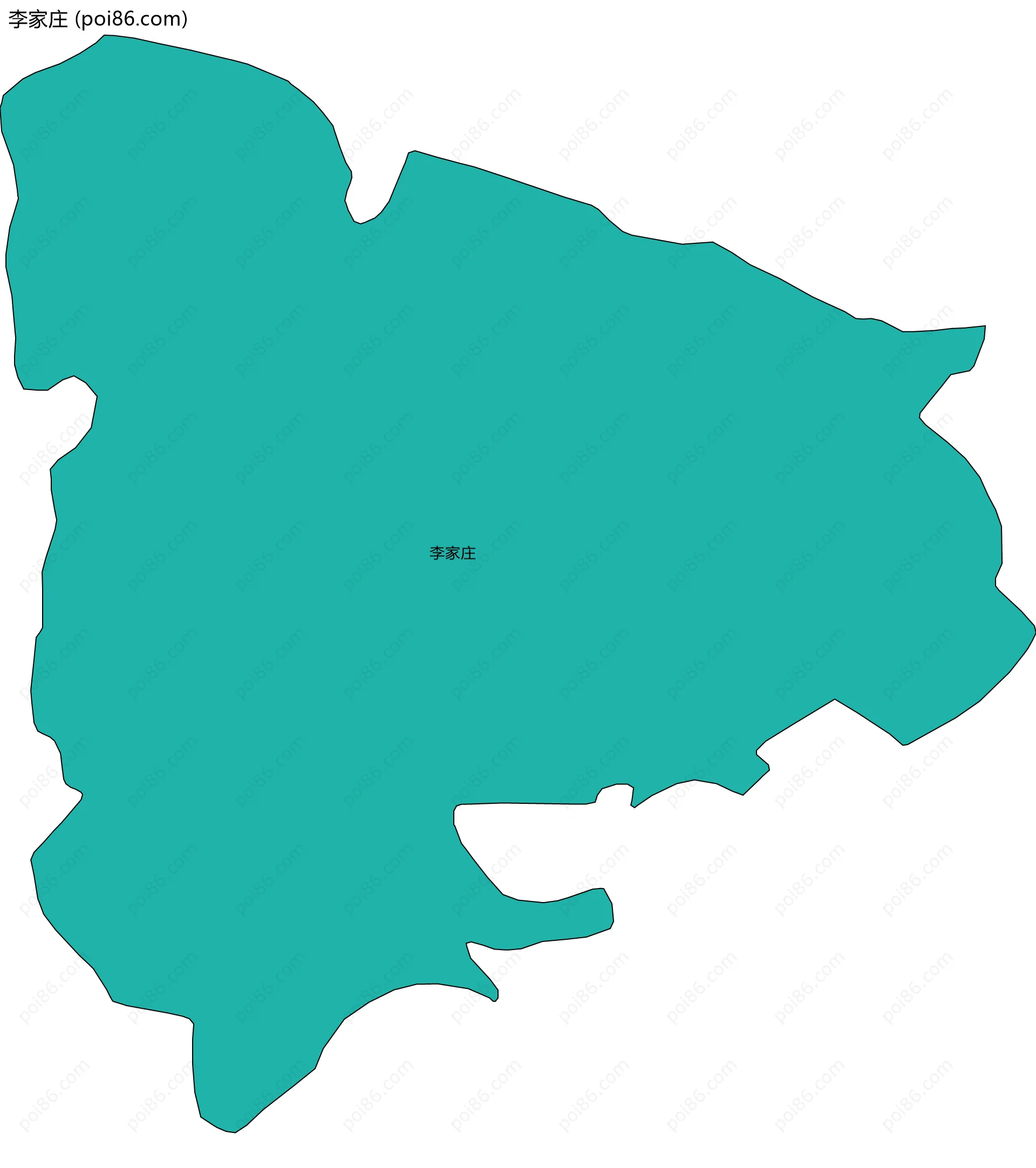 李家庄边界地图