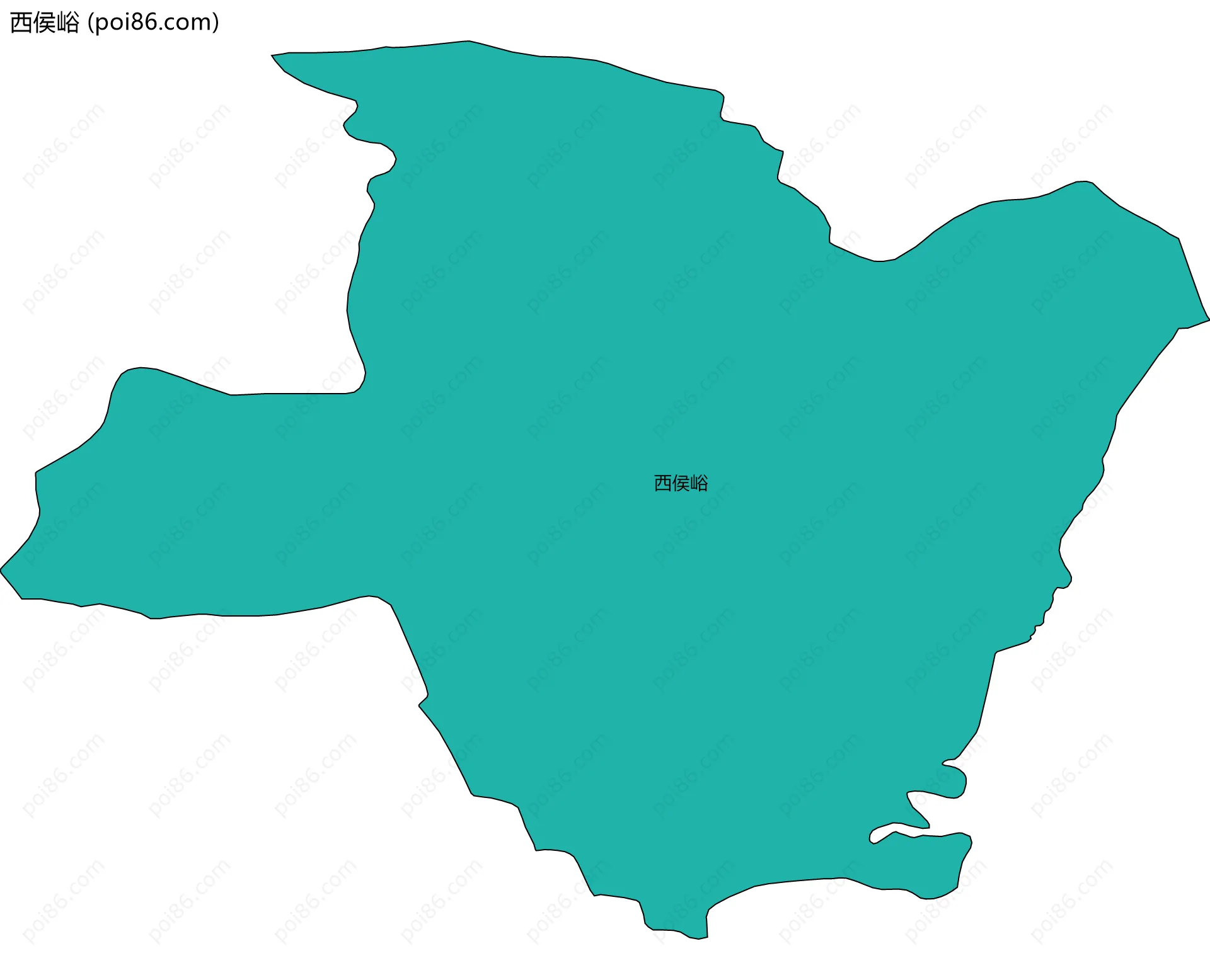 西侯峪边界地图