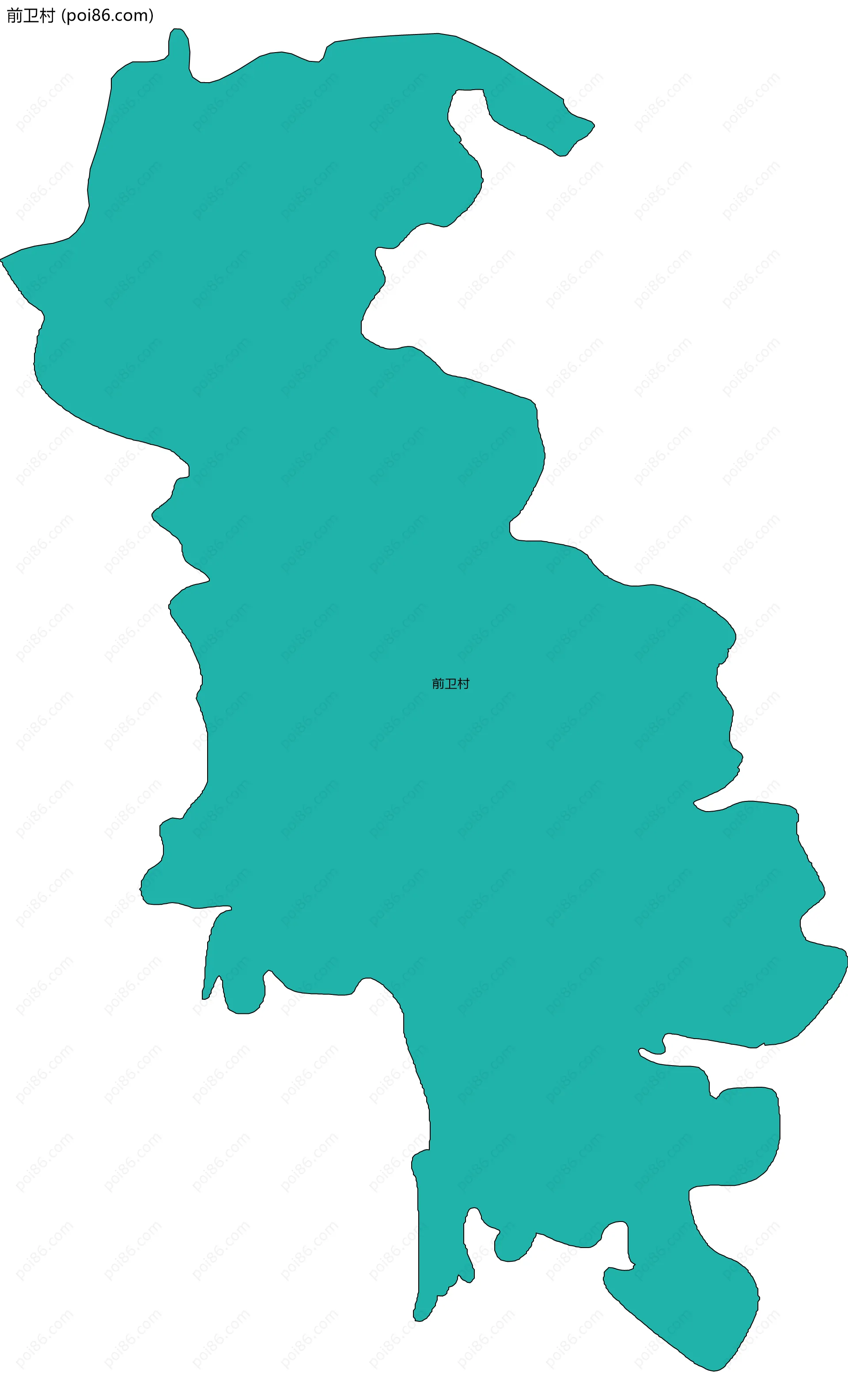 前卫村边界地图