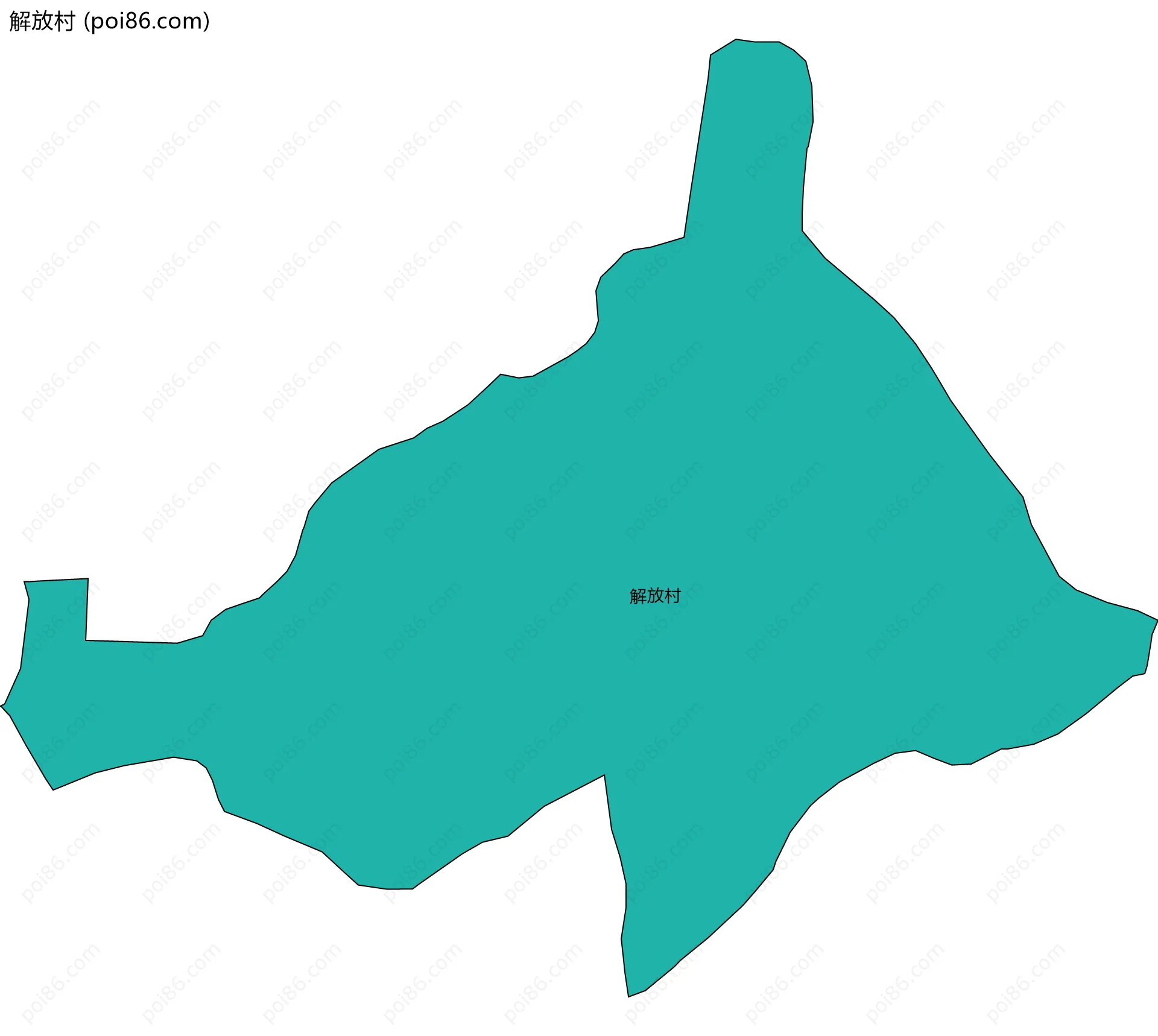 解放村边界地图