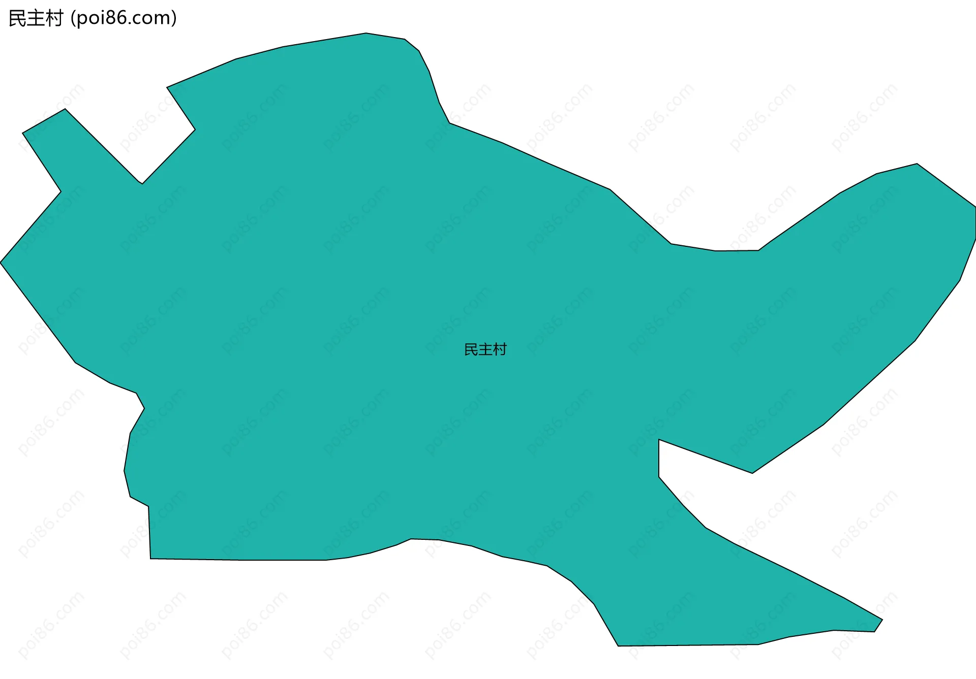 民主村边界地图