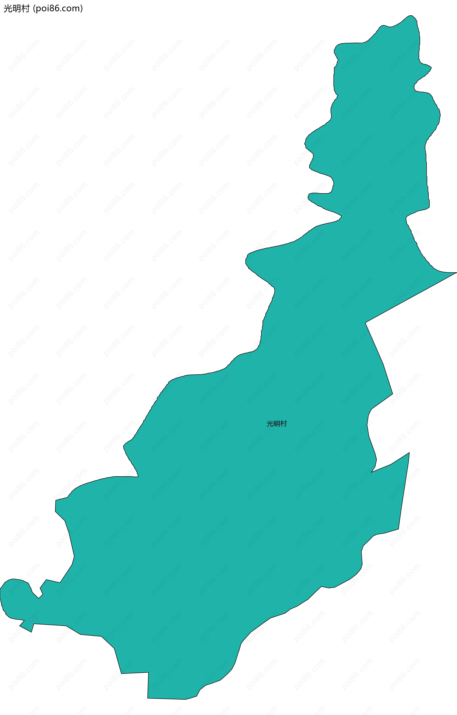 光明村边界地图