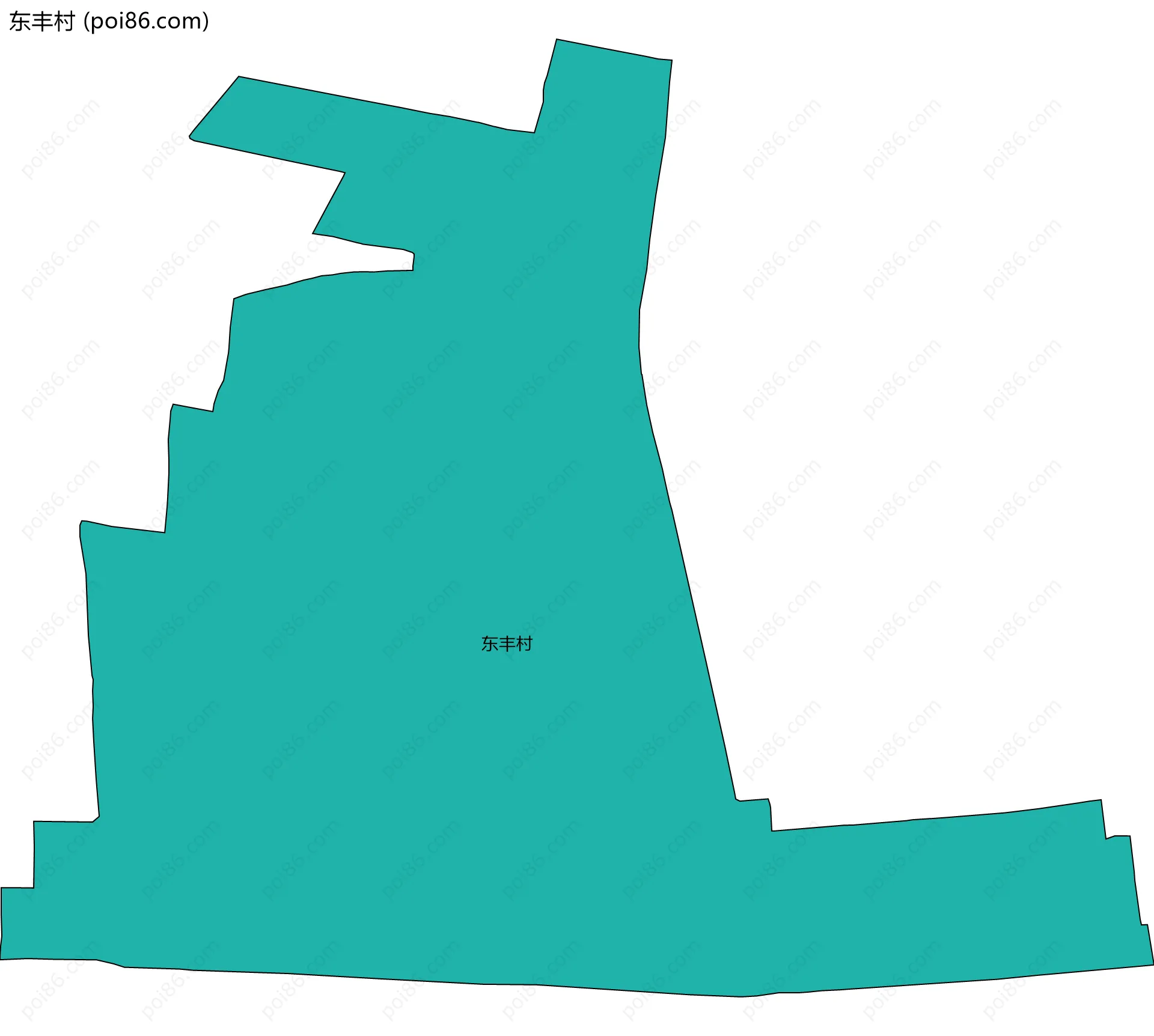东丰村边界地图