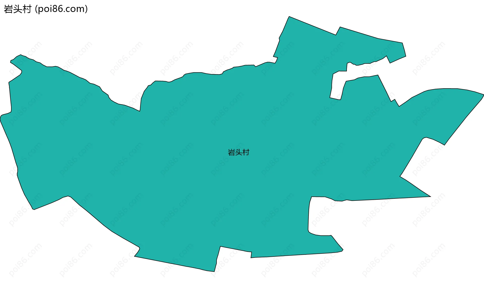 岩头村边界地图