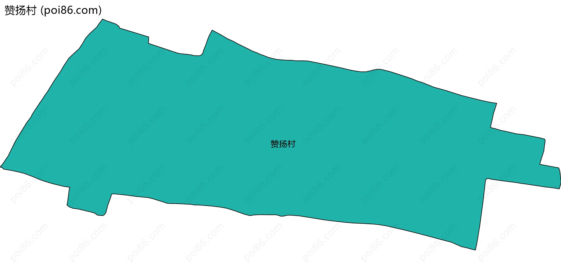 赞扬村边界地图