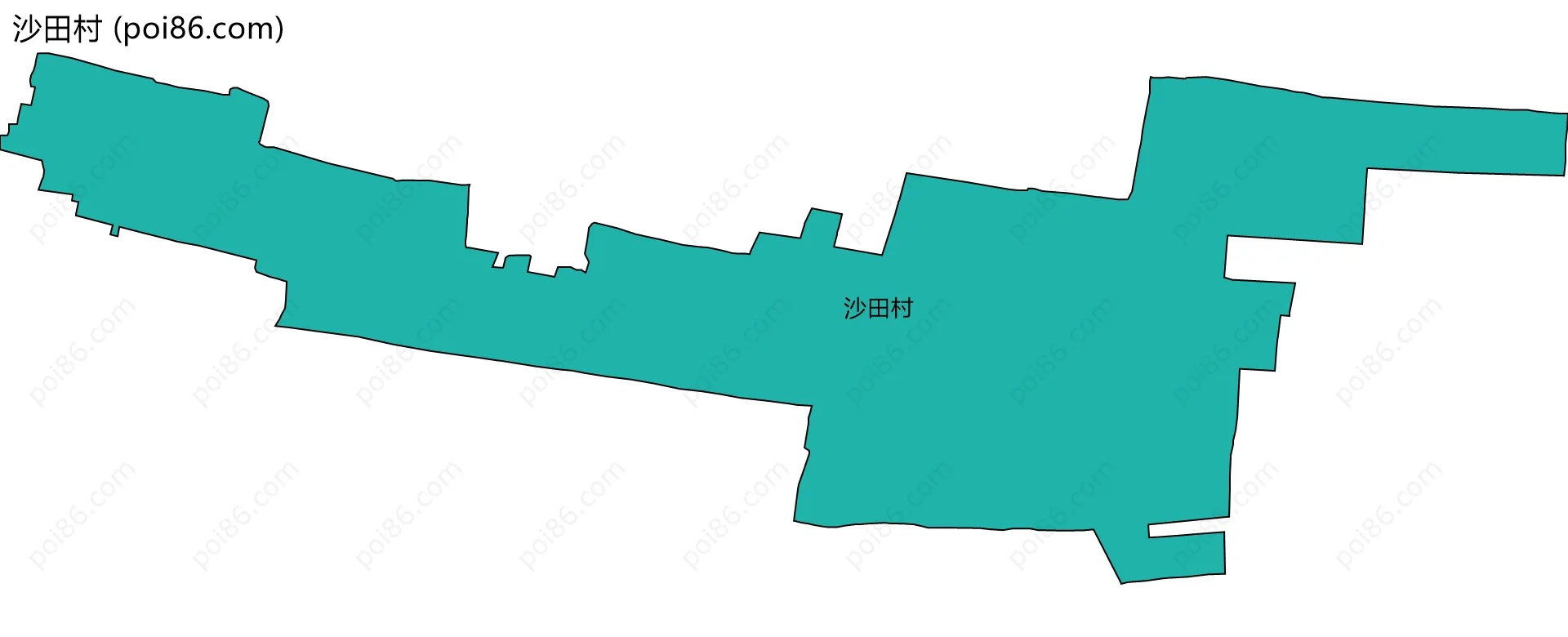 沙田村边界地图