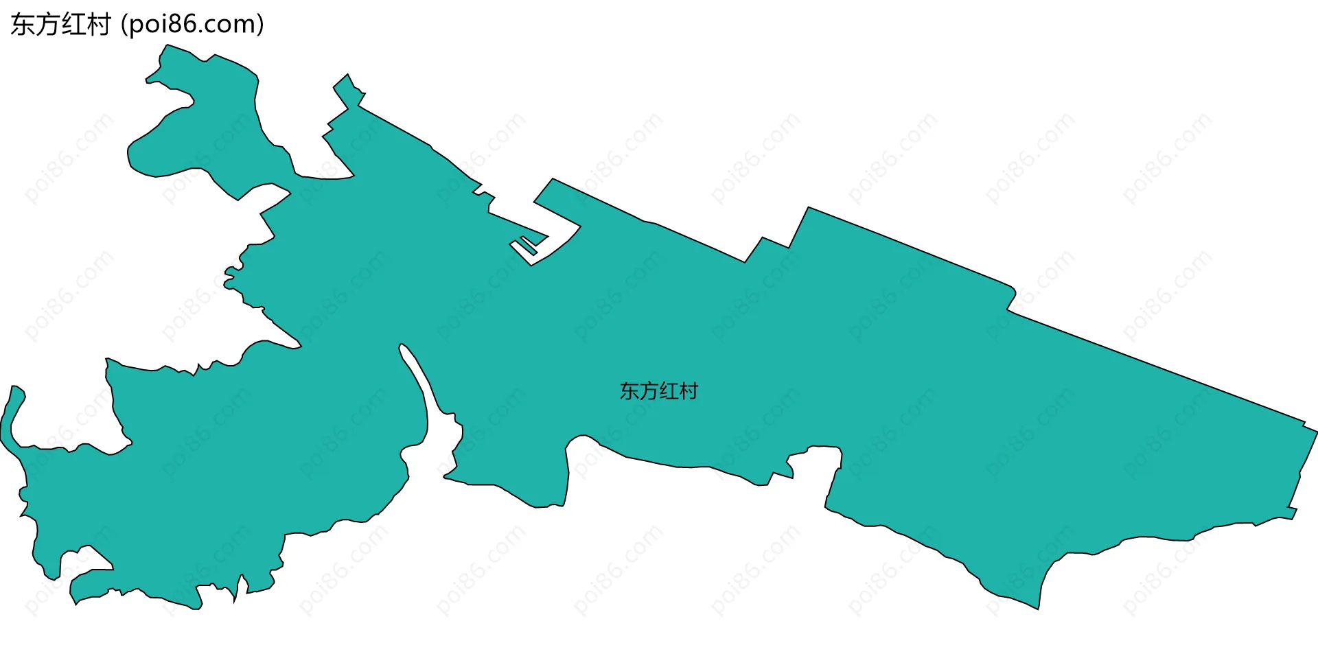 东方红村边界地图