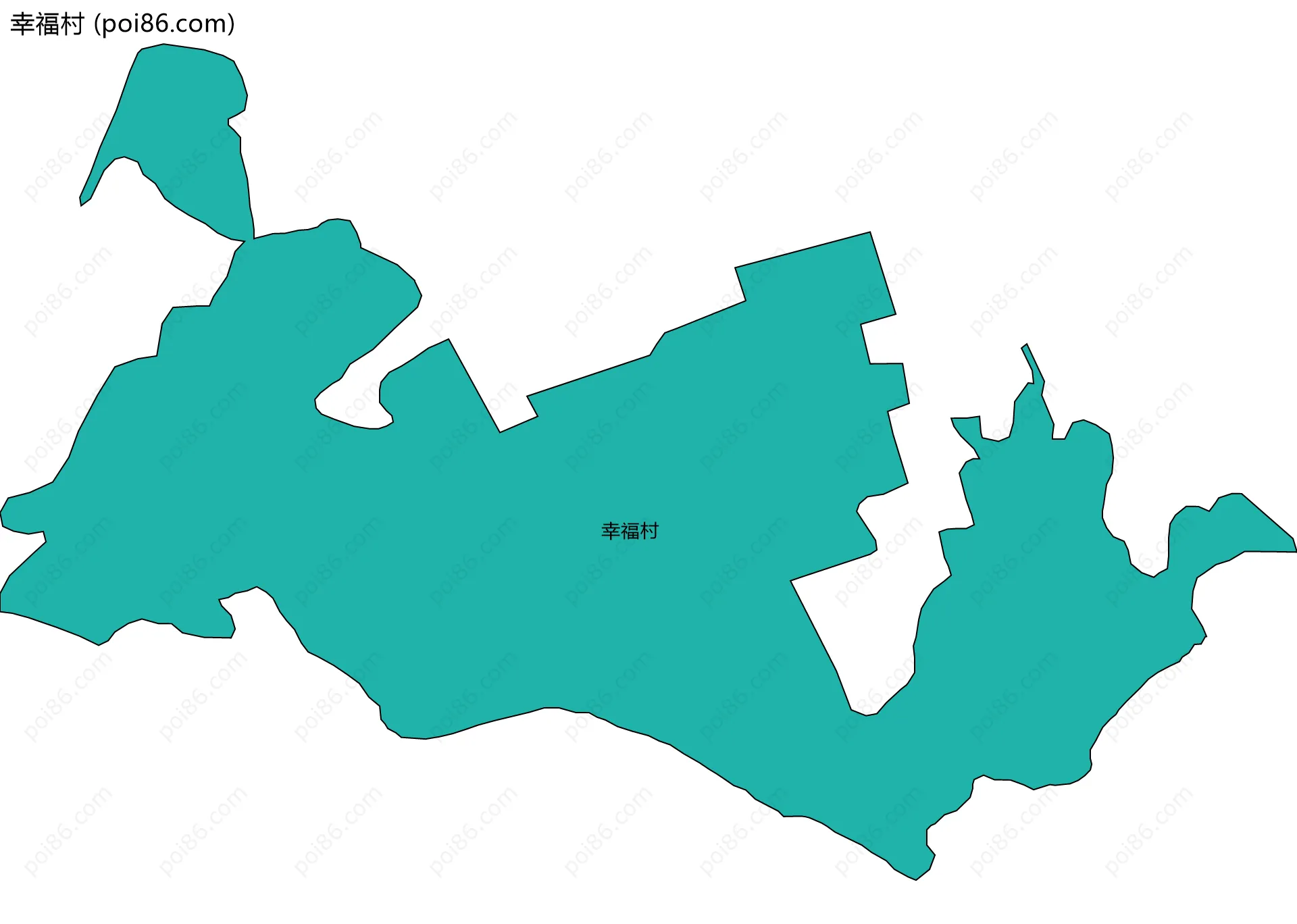 幸福村边界地图