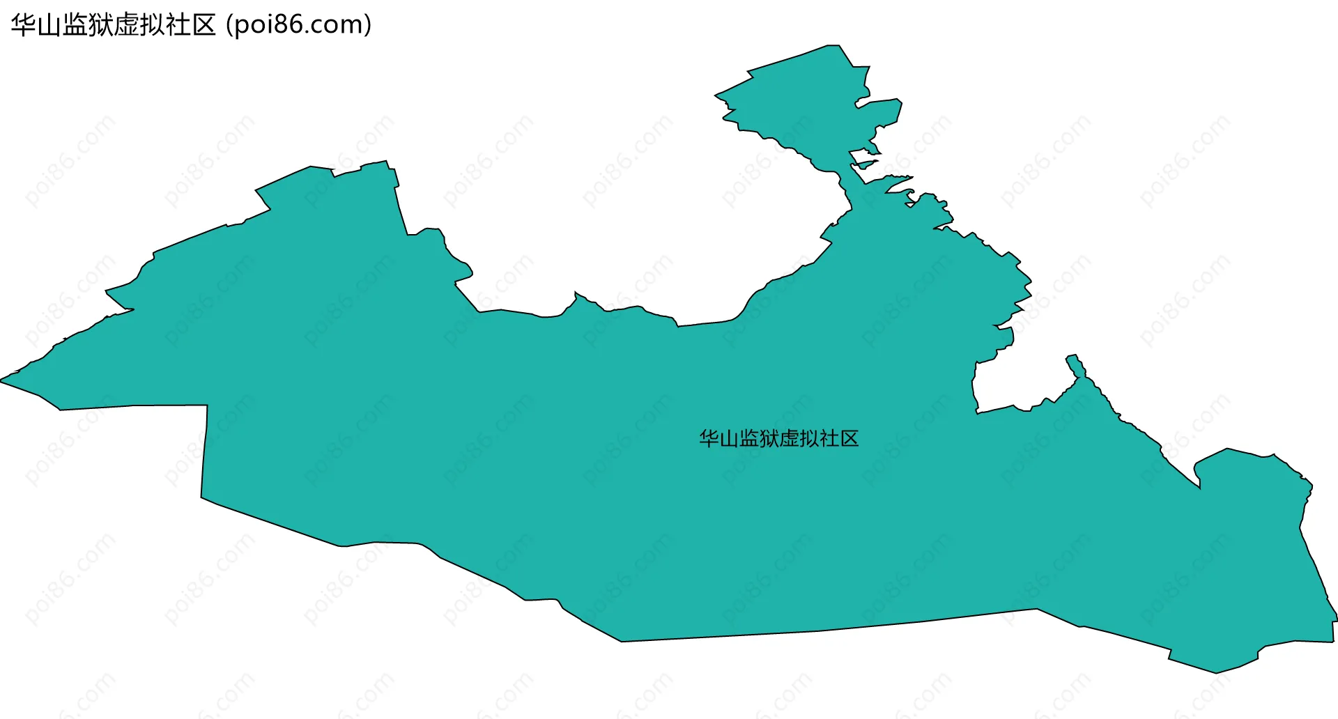 华山监狱虚拟社区边界地图