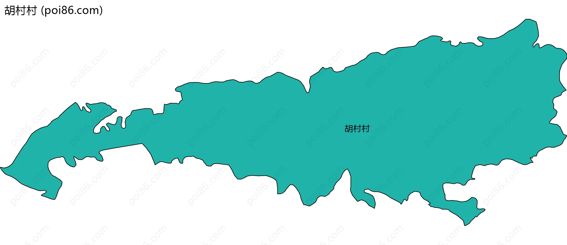 胡村村边界地图