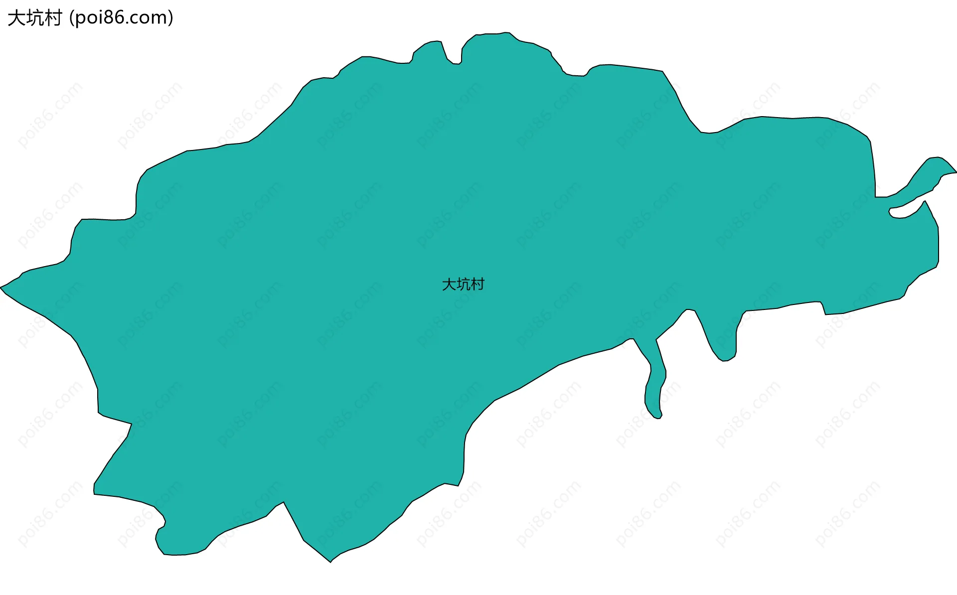 大坑村边界地图