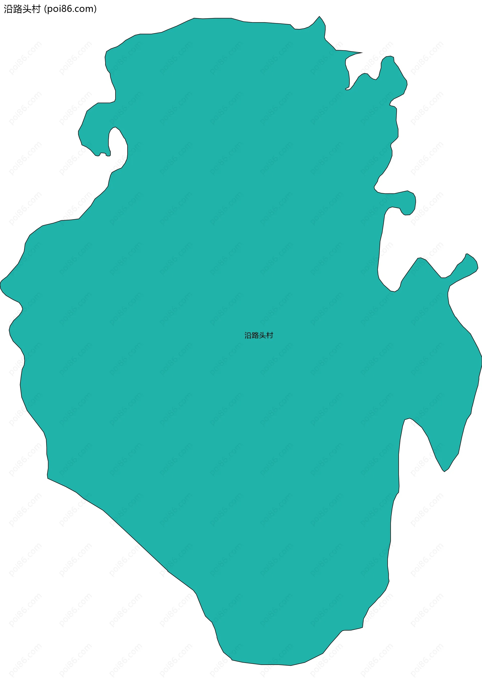 沿路头村边界地图