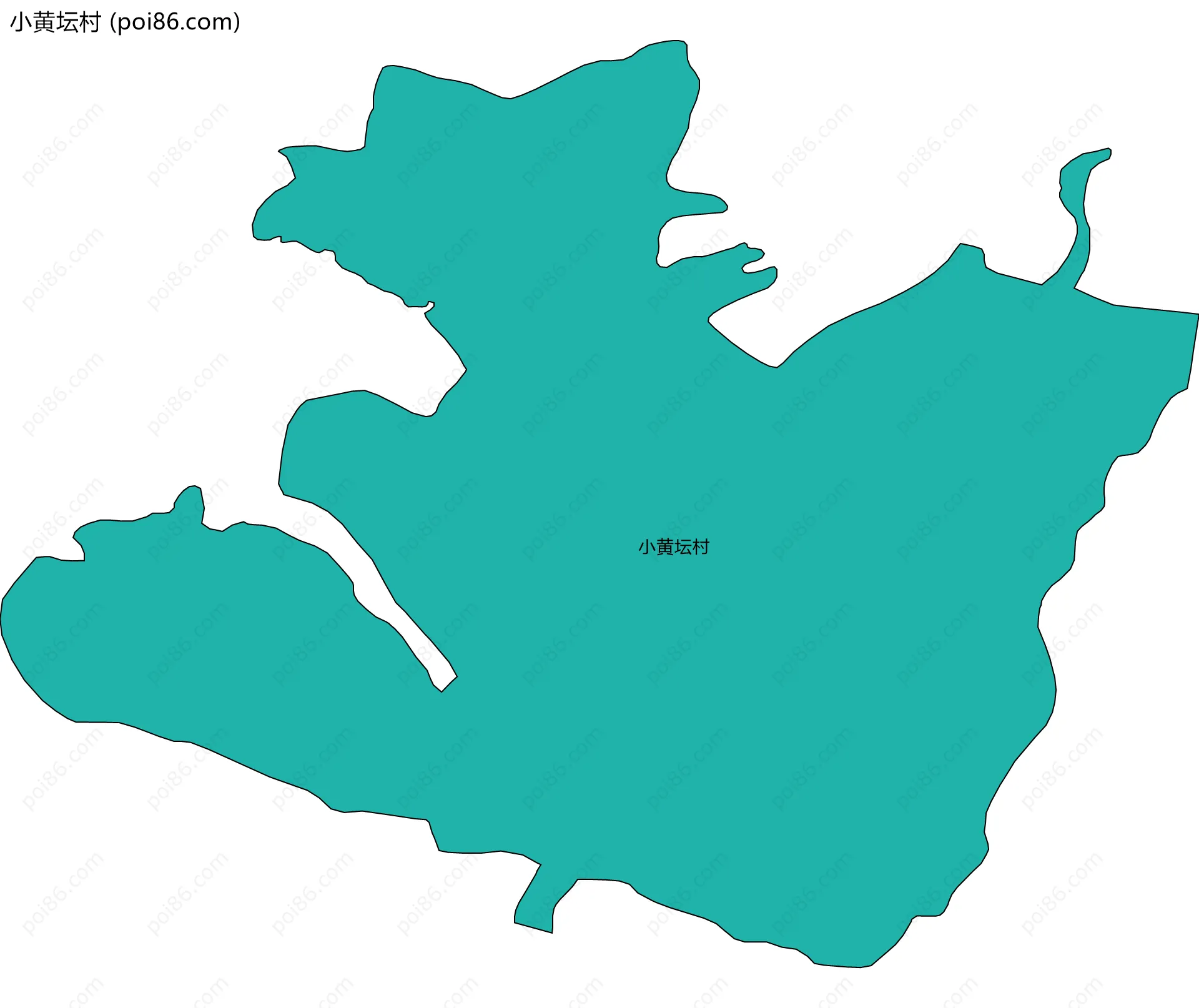小黄坛村边界地图