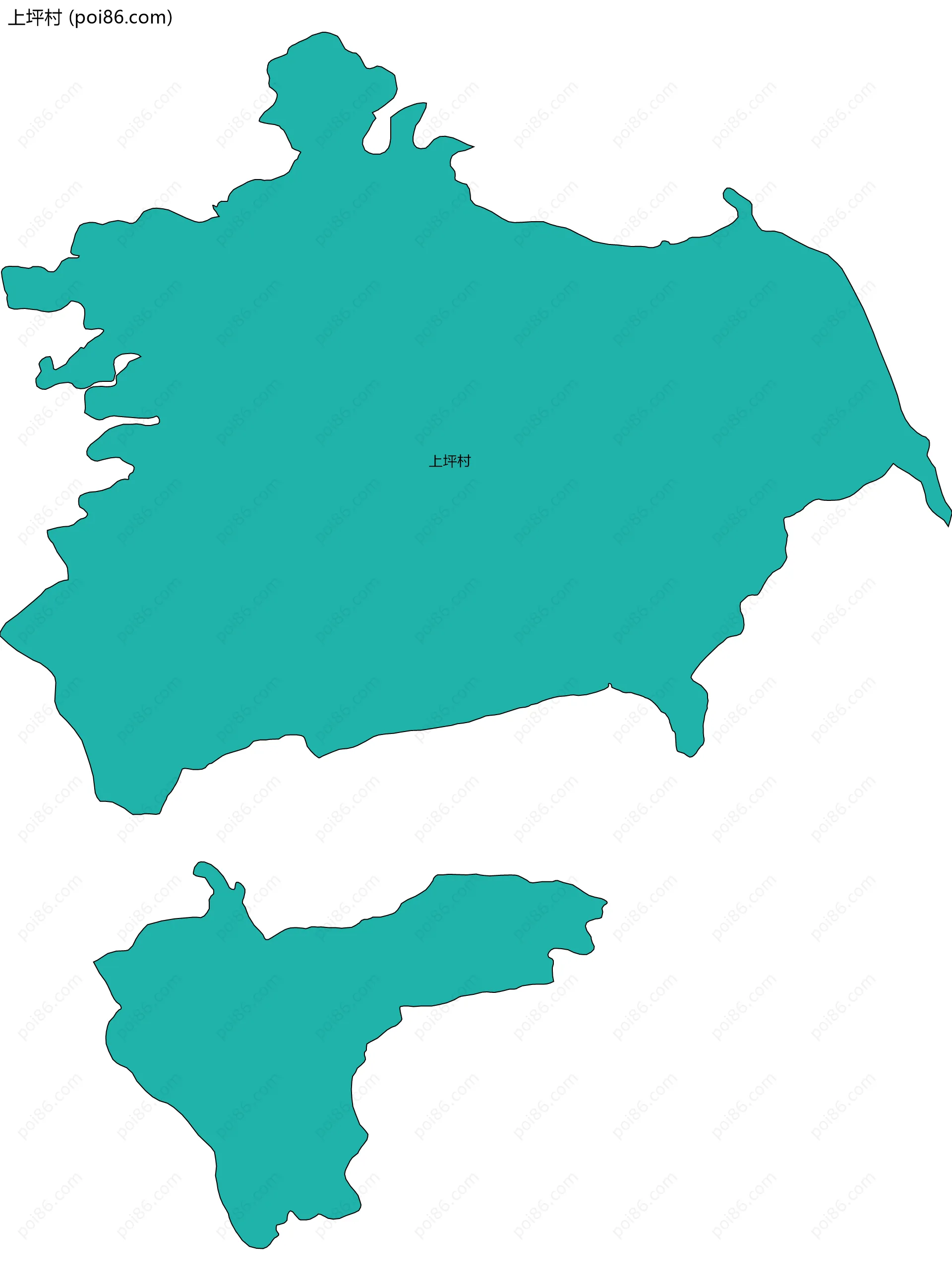 上坪村边界地图