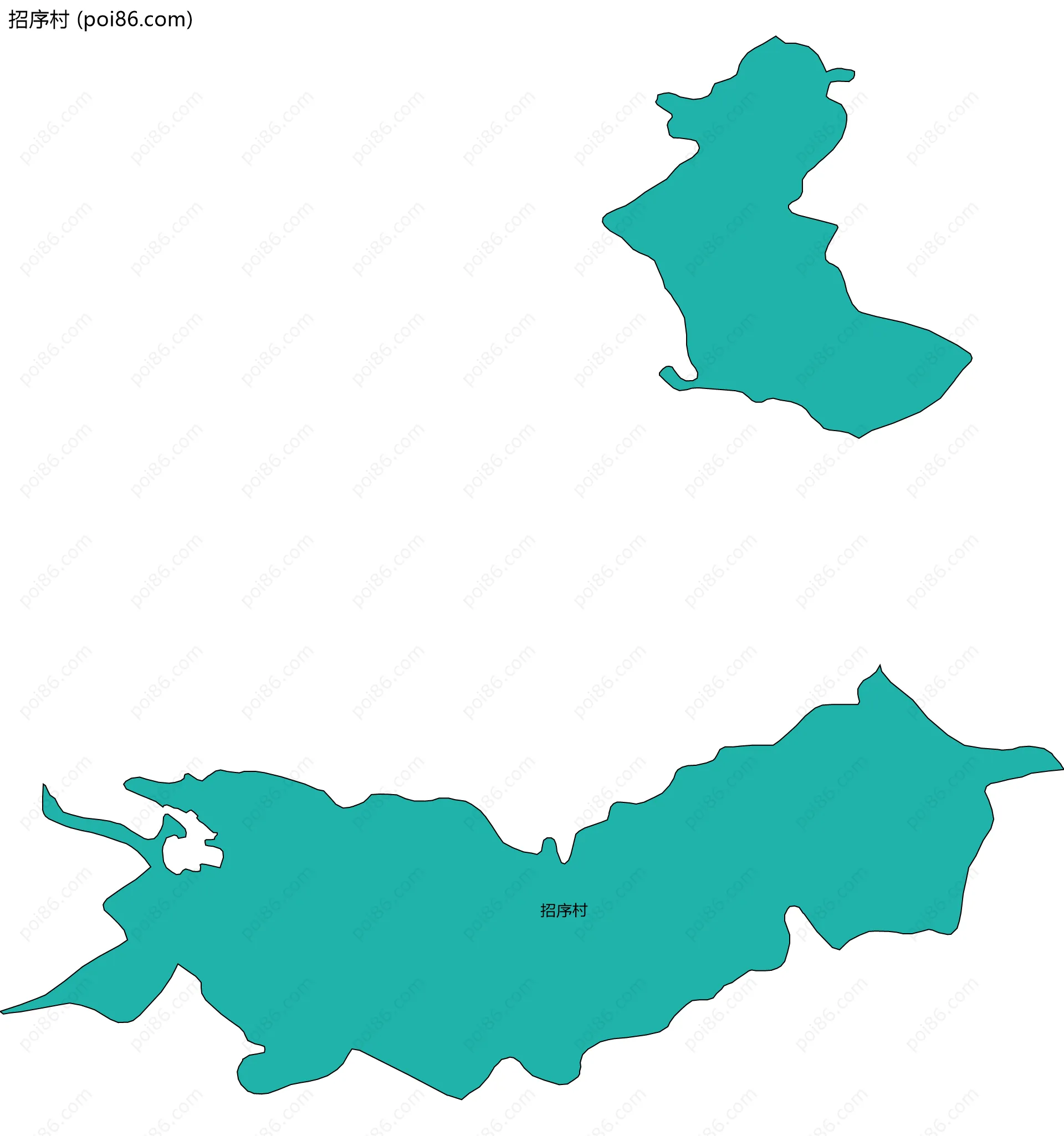 招序村边界地图